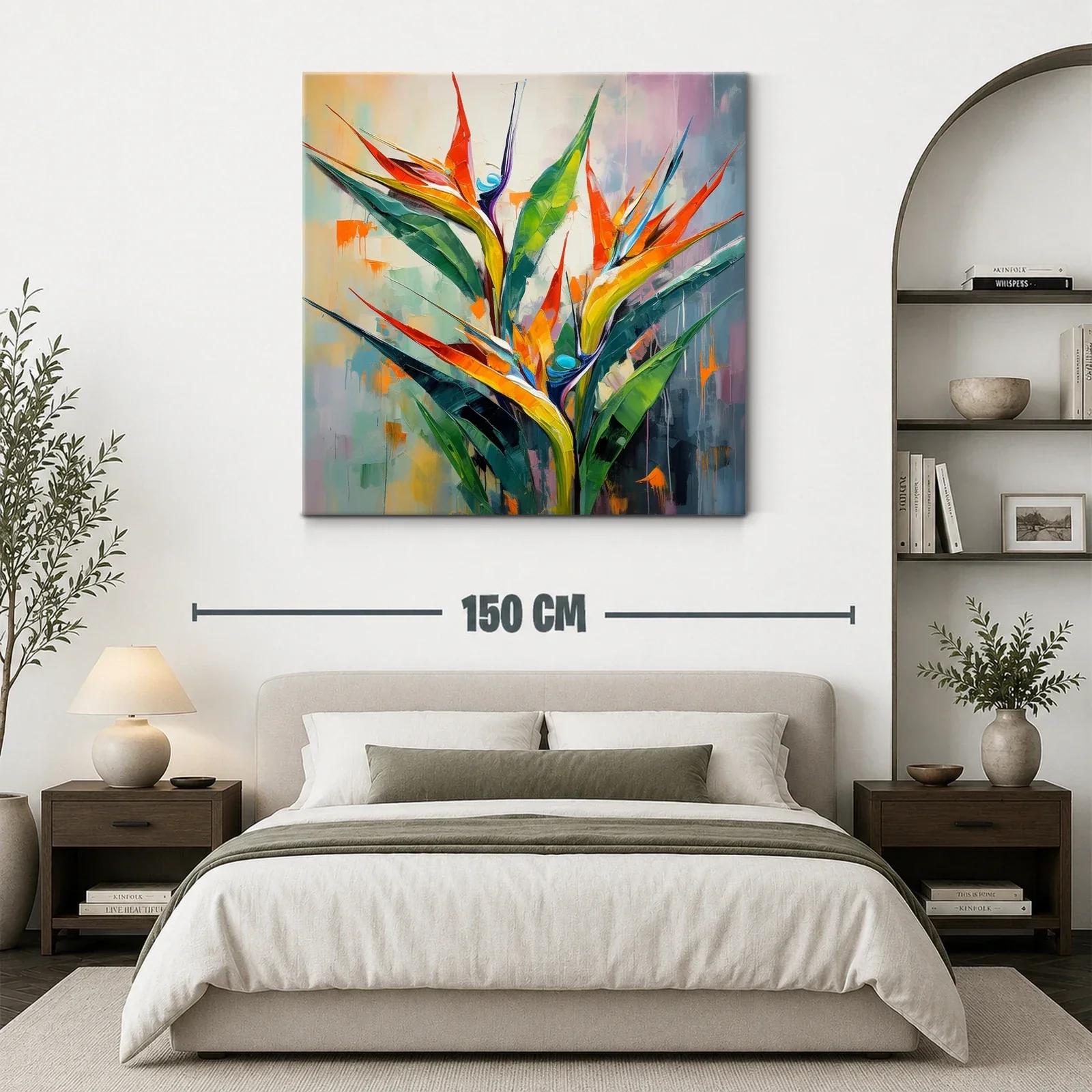 Cuadro moderno con vibrante flor exótica tropical — miniatura 3