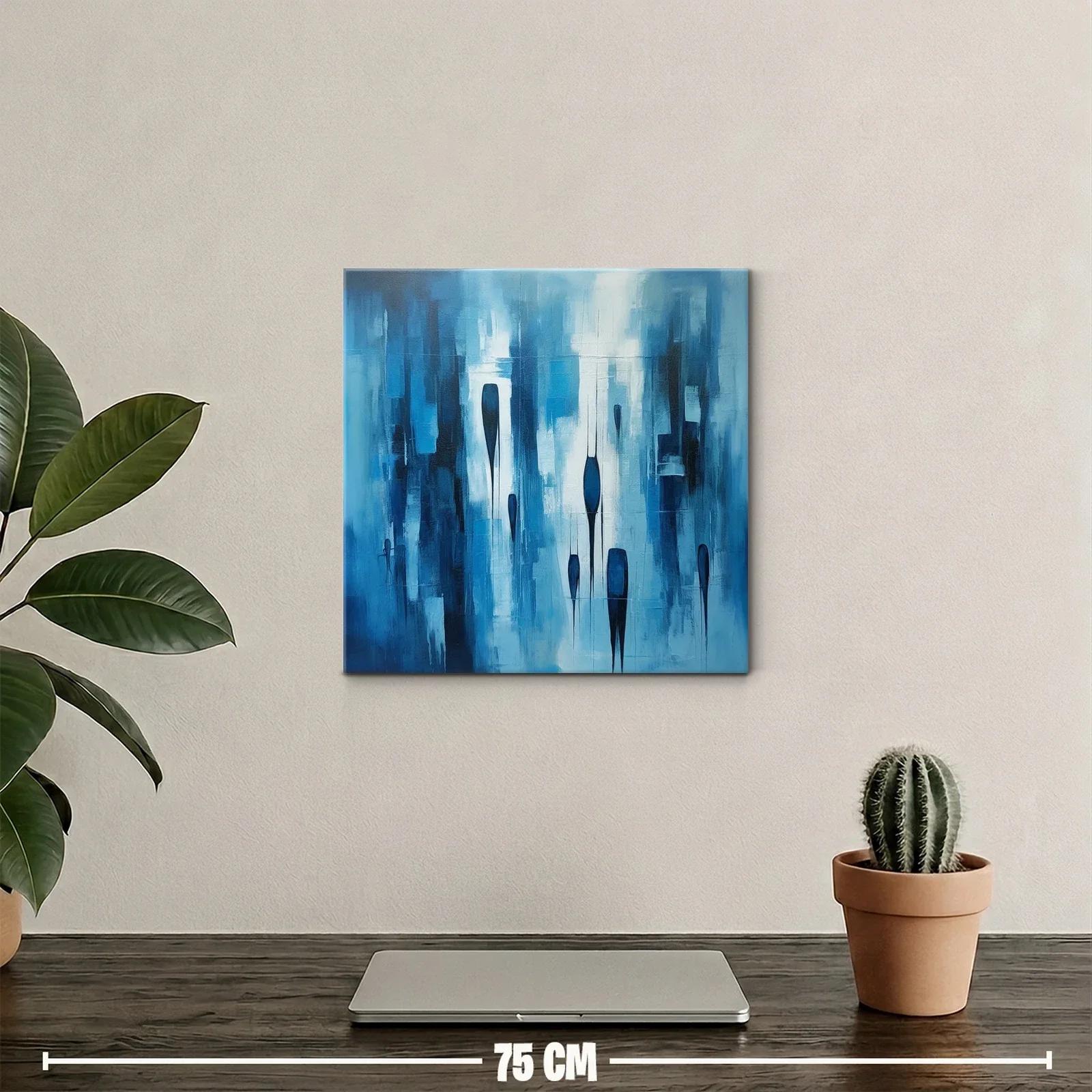 Composición abstracta con tonos azules y blancos — miniatura 2
