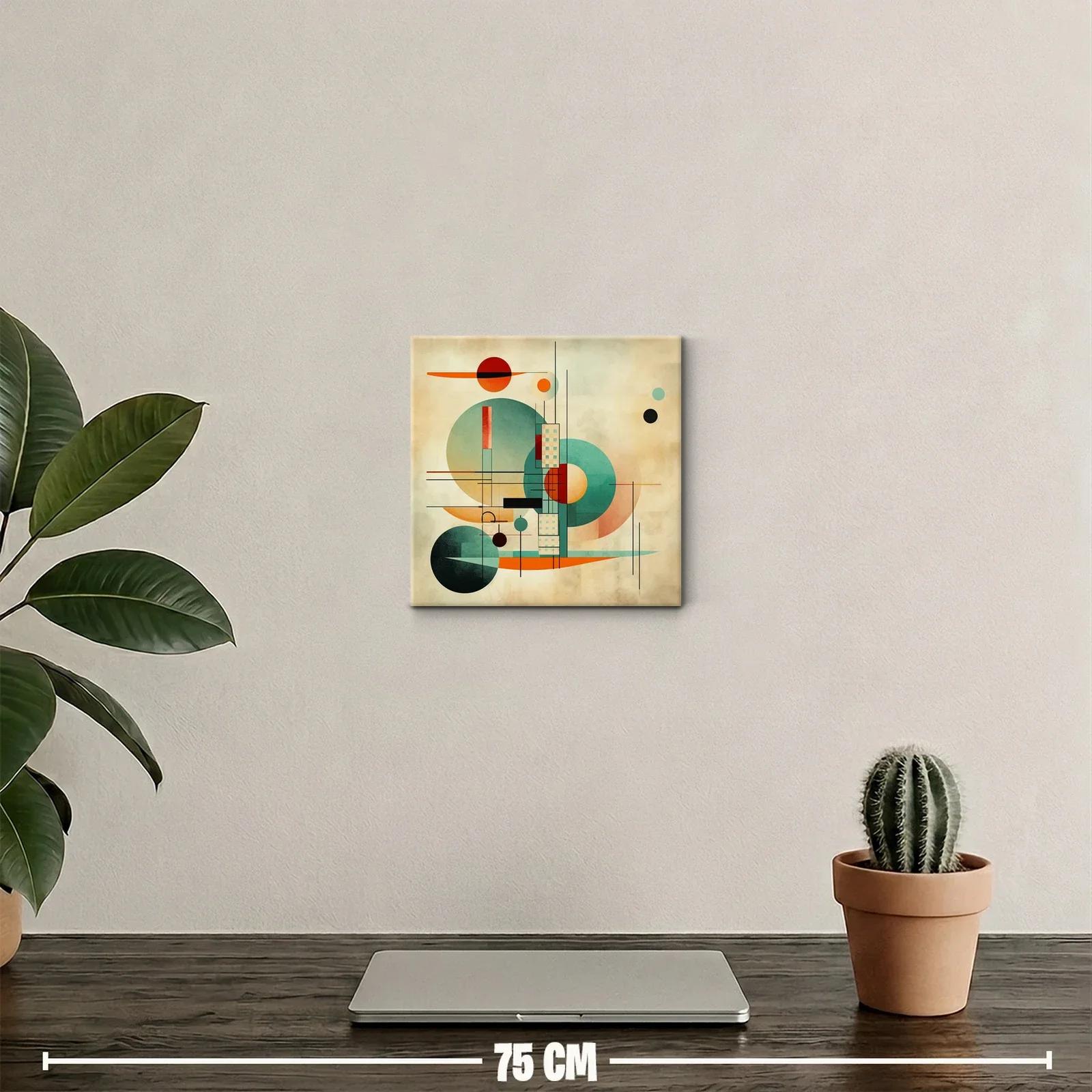 Composición abstracta con formas geométricas y tonos cálidos — miniatura 2