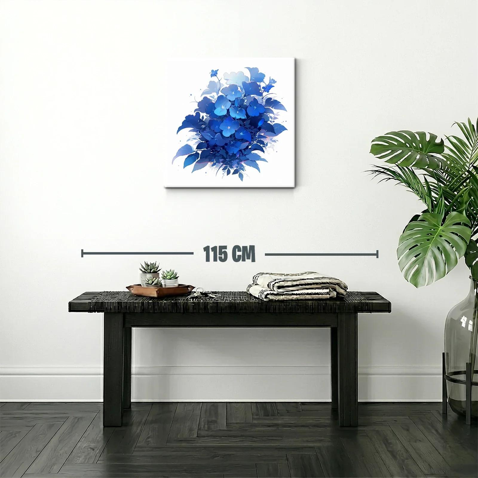 Ramo de flores azules en tonos vibrantes y delicados — miniatura 2