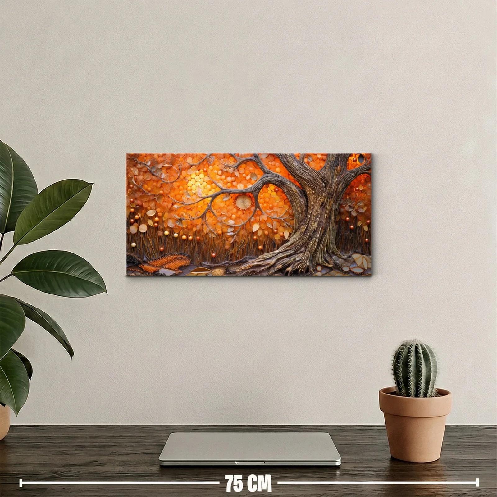 Cuadro árbol otoñal de tronco retorcido — miniatura 2