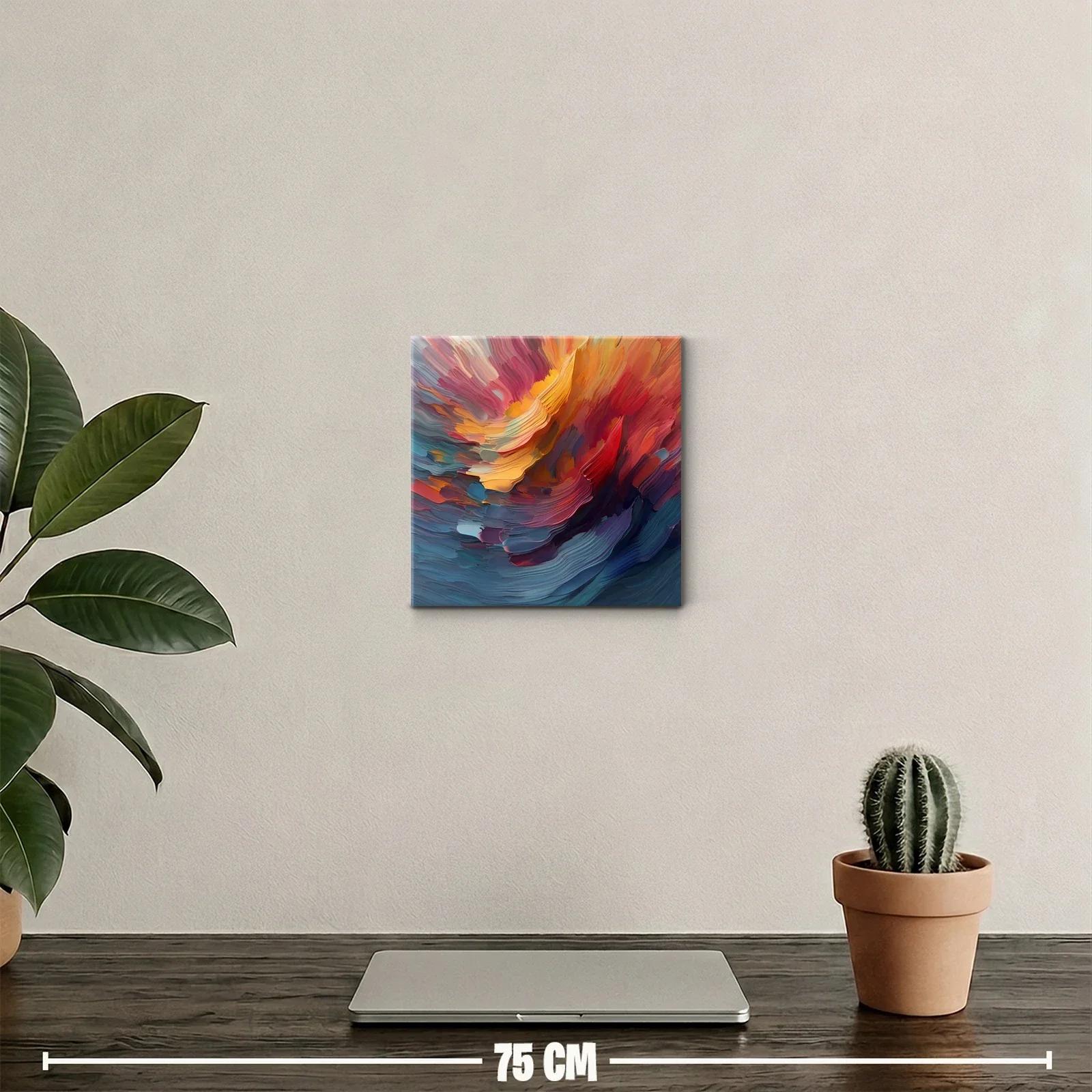 Cuadro artístico con movimiento y colores vibrantes — miniatura 2