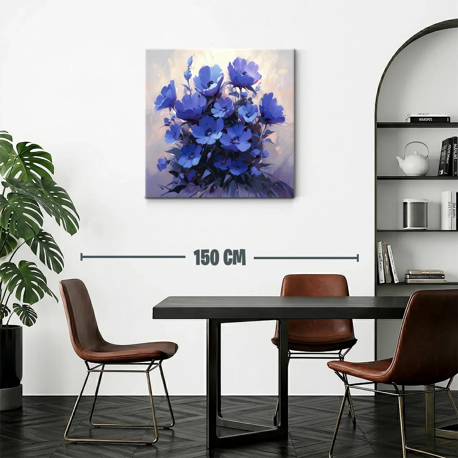 Ramo de flores azules con fondo suave y delicado — miniatura 2