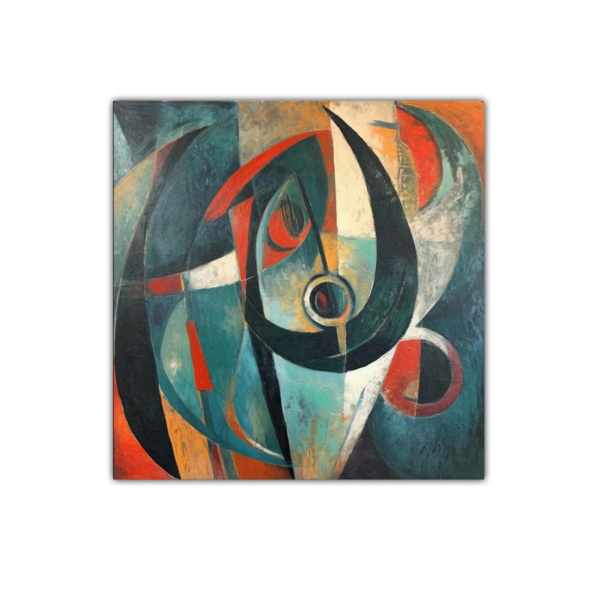 Composición abstracta con formas curvas y colores vibrantes — miniatura 1