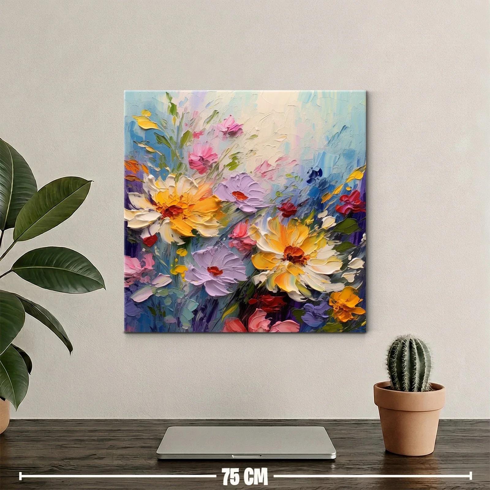 Cuadro con vibrante ramo de flores en tonos alegres — miniatura 2