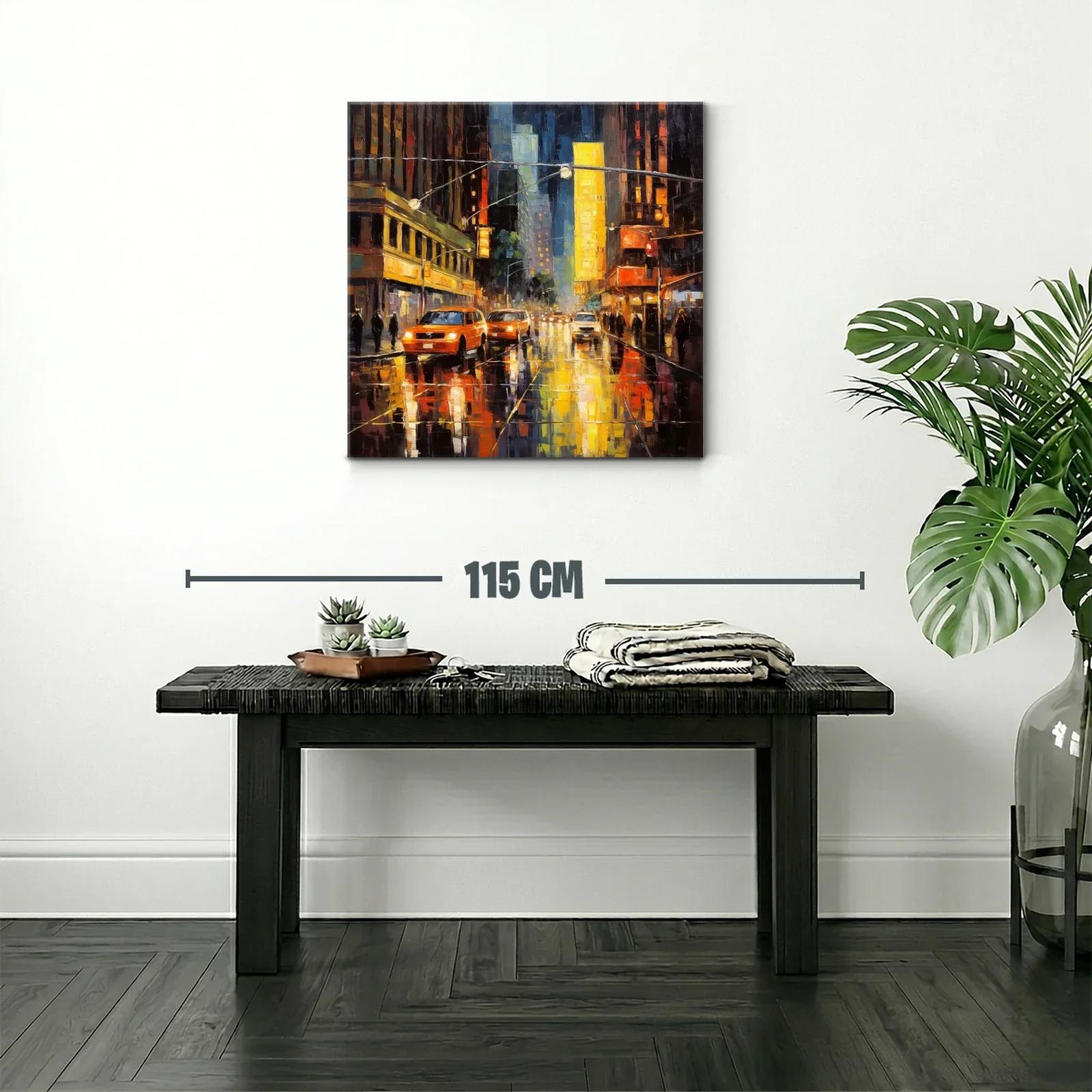 Atardecer urbano con reflejos vibrantes en ciudad nocturna — miniatura 2