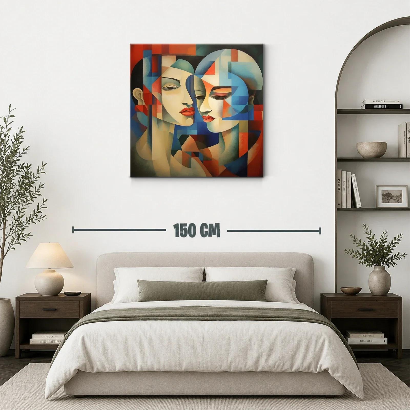Retratos abstractos en tonos cálidos y fríos vibrantes — miniatura 3