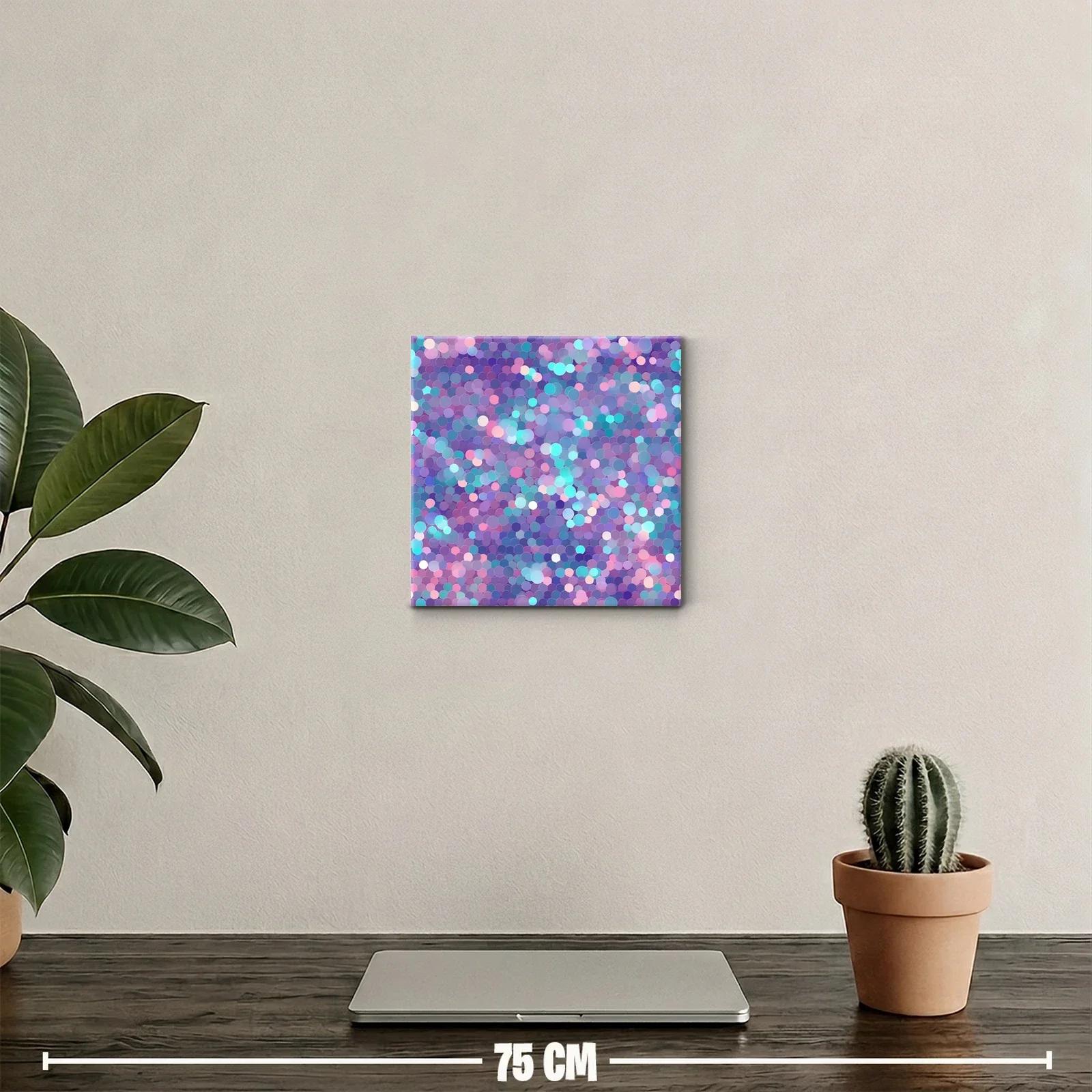 Cuadro abstracto con patrones circulares en tonos pastel — miniatura 2