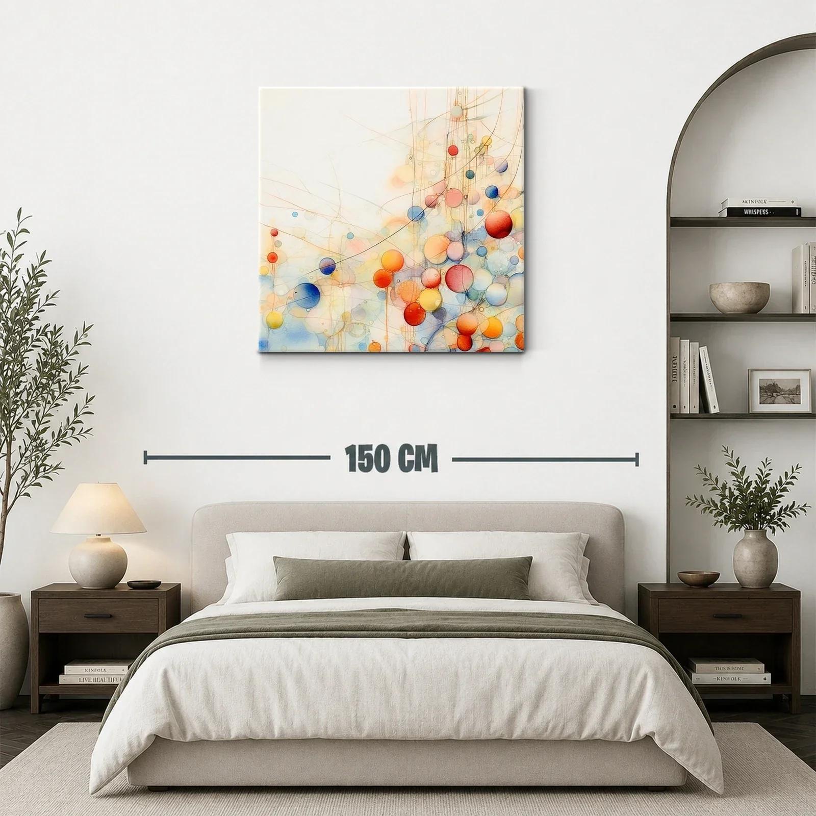 Composición abstracta de esferas en tonos cálidos y fríos — miniatura 3