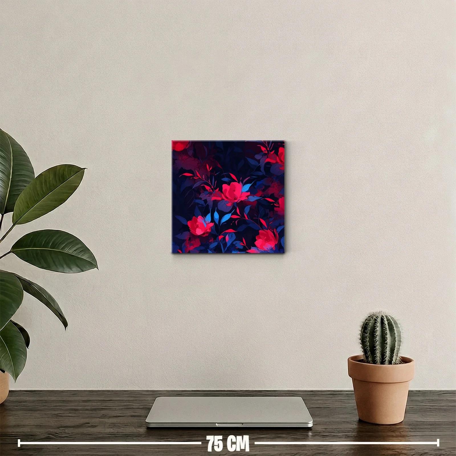 Flores vibrantes en tonos rojo y azul oscuro para decorar — miniatura 2