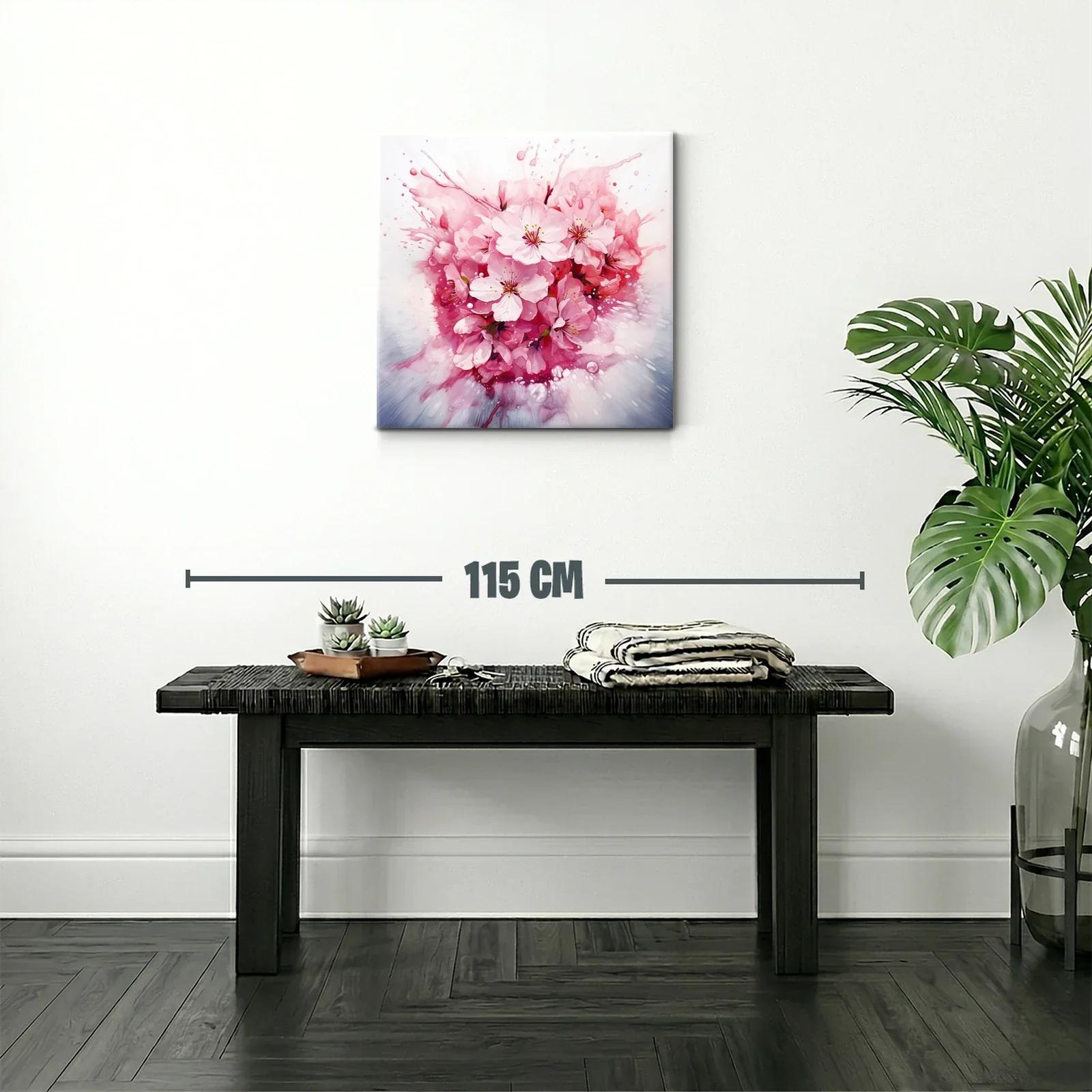 Composición de flores rosas con efecto estallido vibrante — miniatura 2