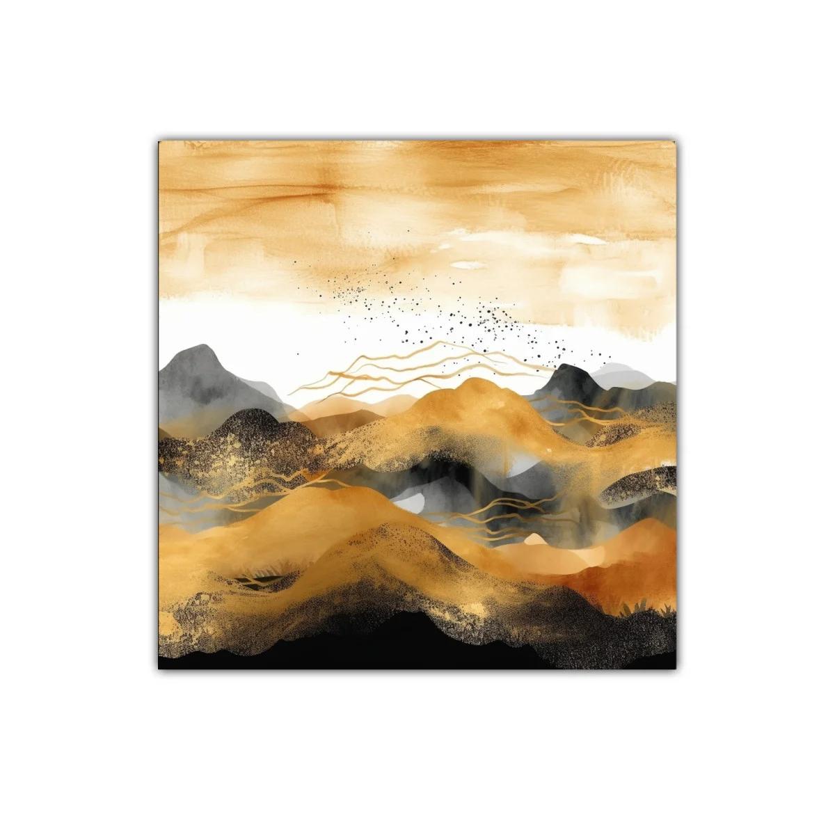 Paisaje abstracto en tonos tierra y negros cálidos — imagen principal