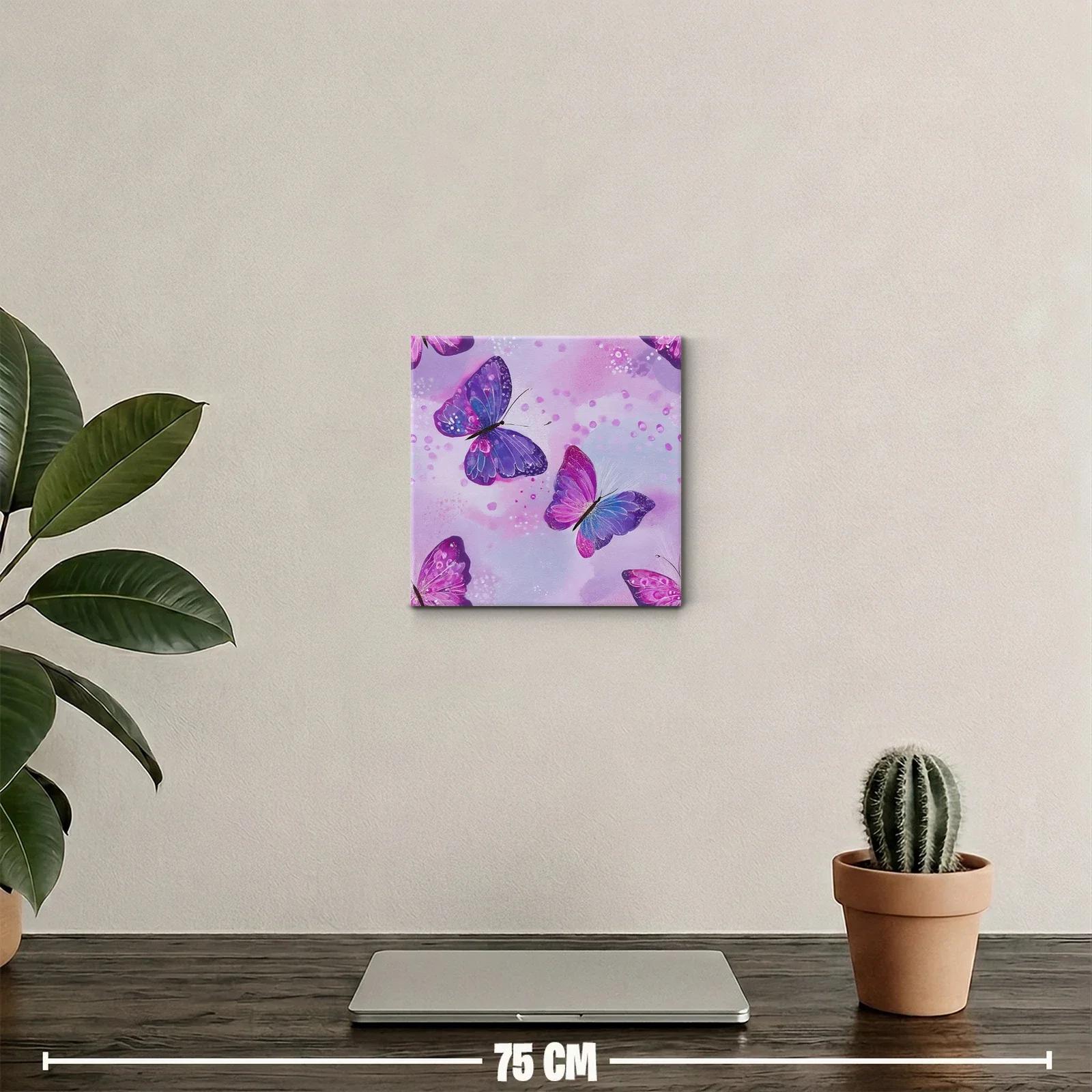 Cuadro mariposas en tonos lilas y violetas — miniatura 2