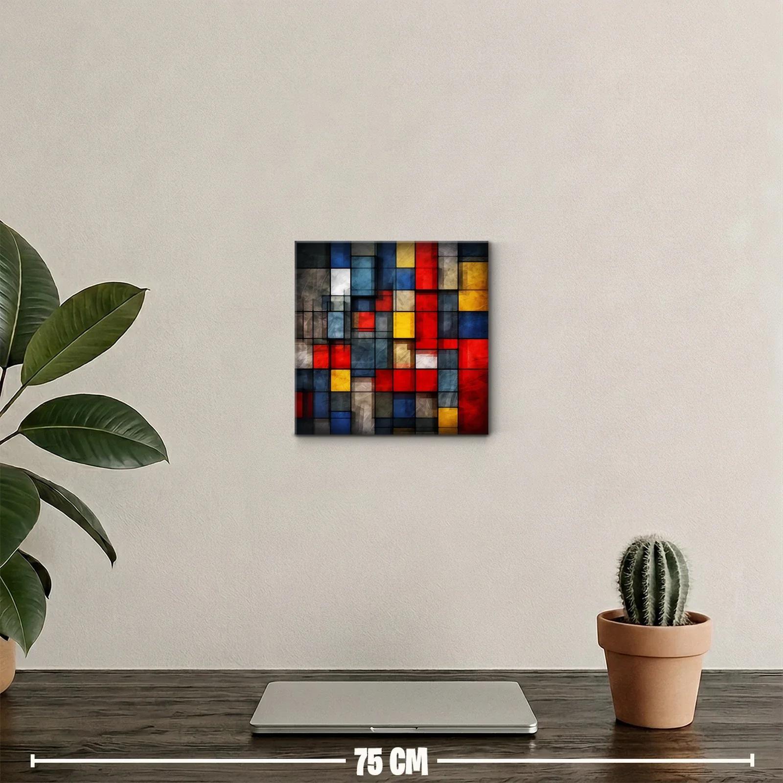 Composición geométrica en tonos vivos y sobrios — miniatura 2