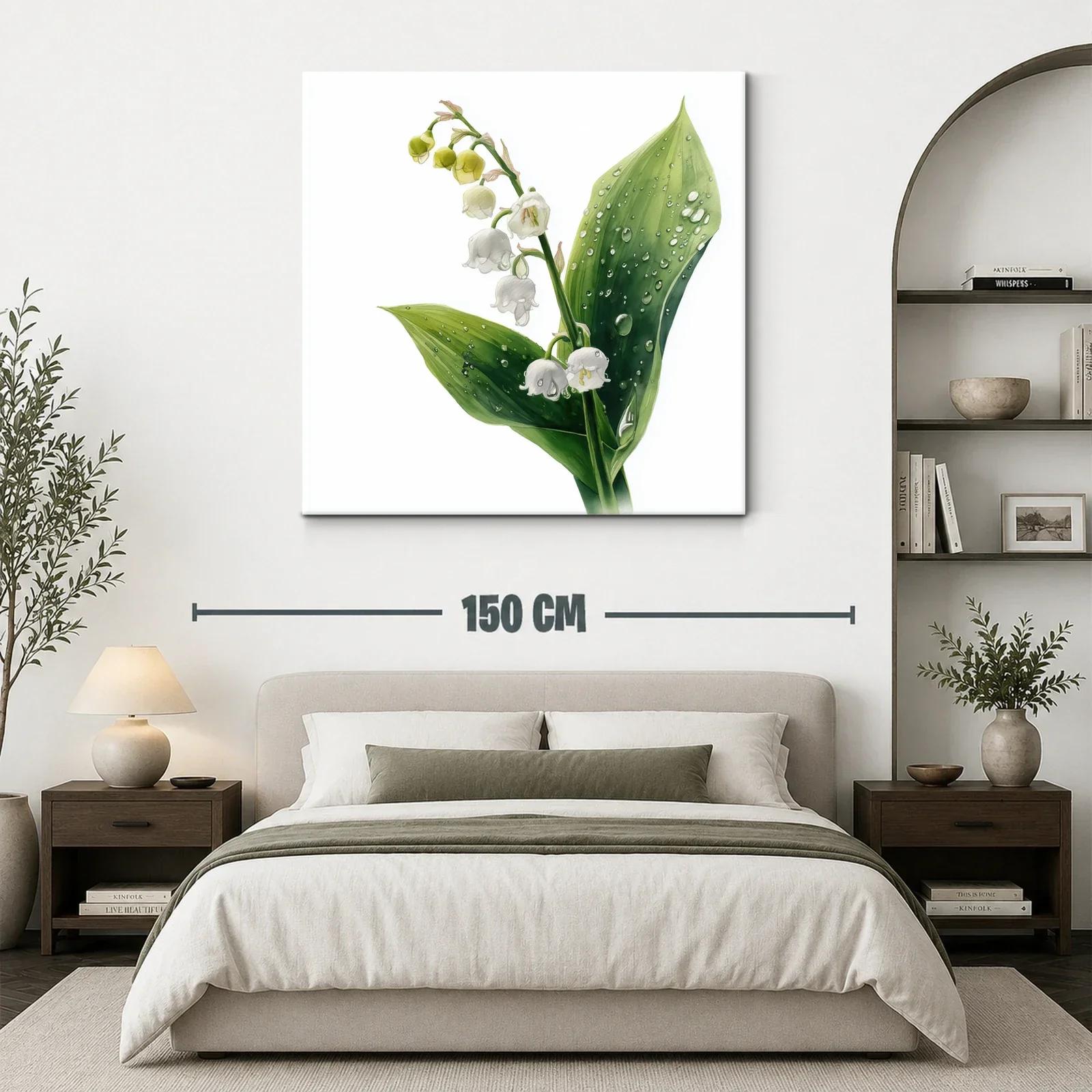 Elegancia natural de lirios de los valles con gotas de agua — miniatura 3