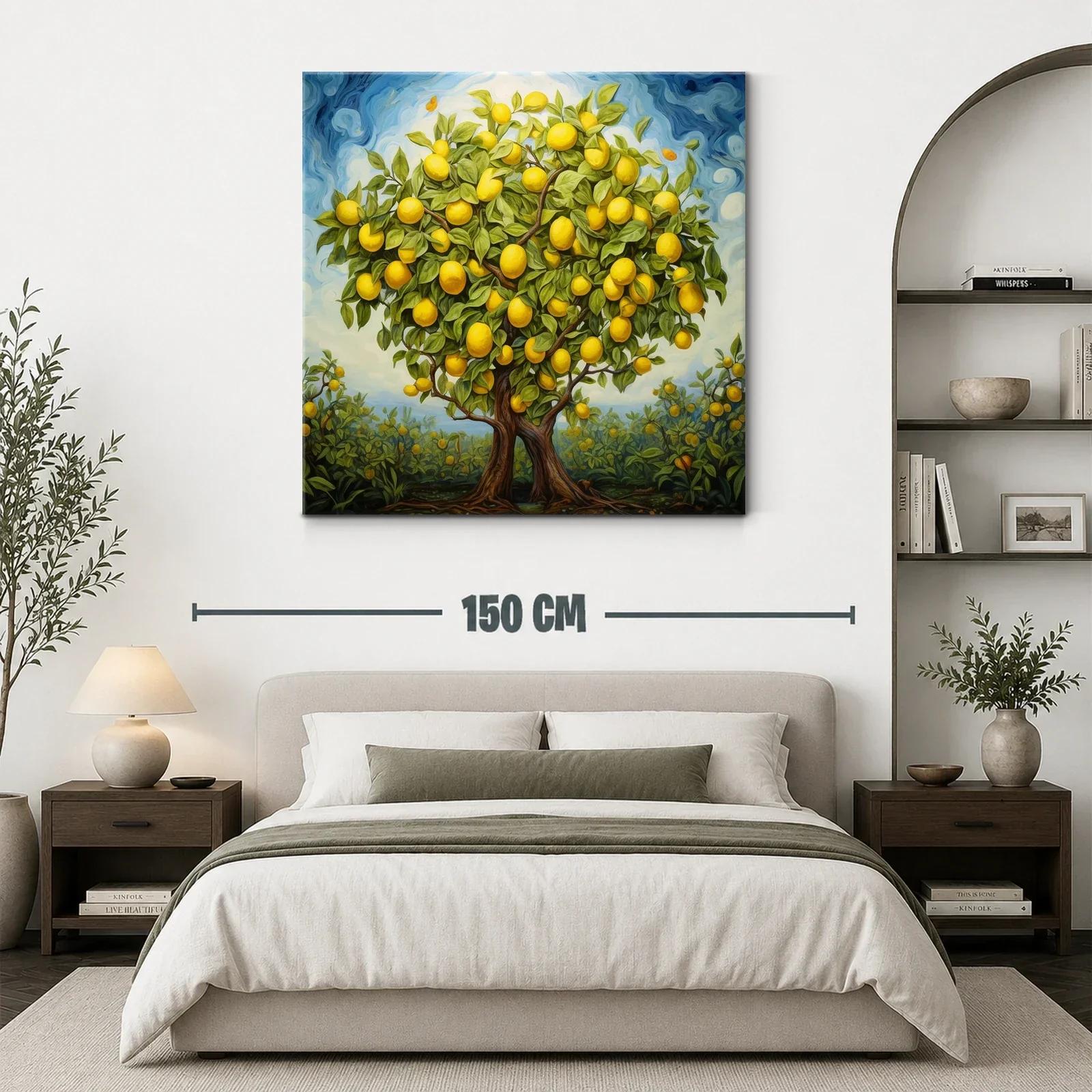 Árbol de limones exuberante y vibrante en paisaje soleado — miniatura 3