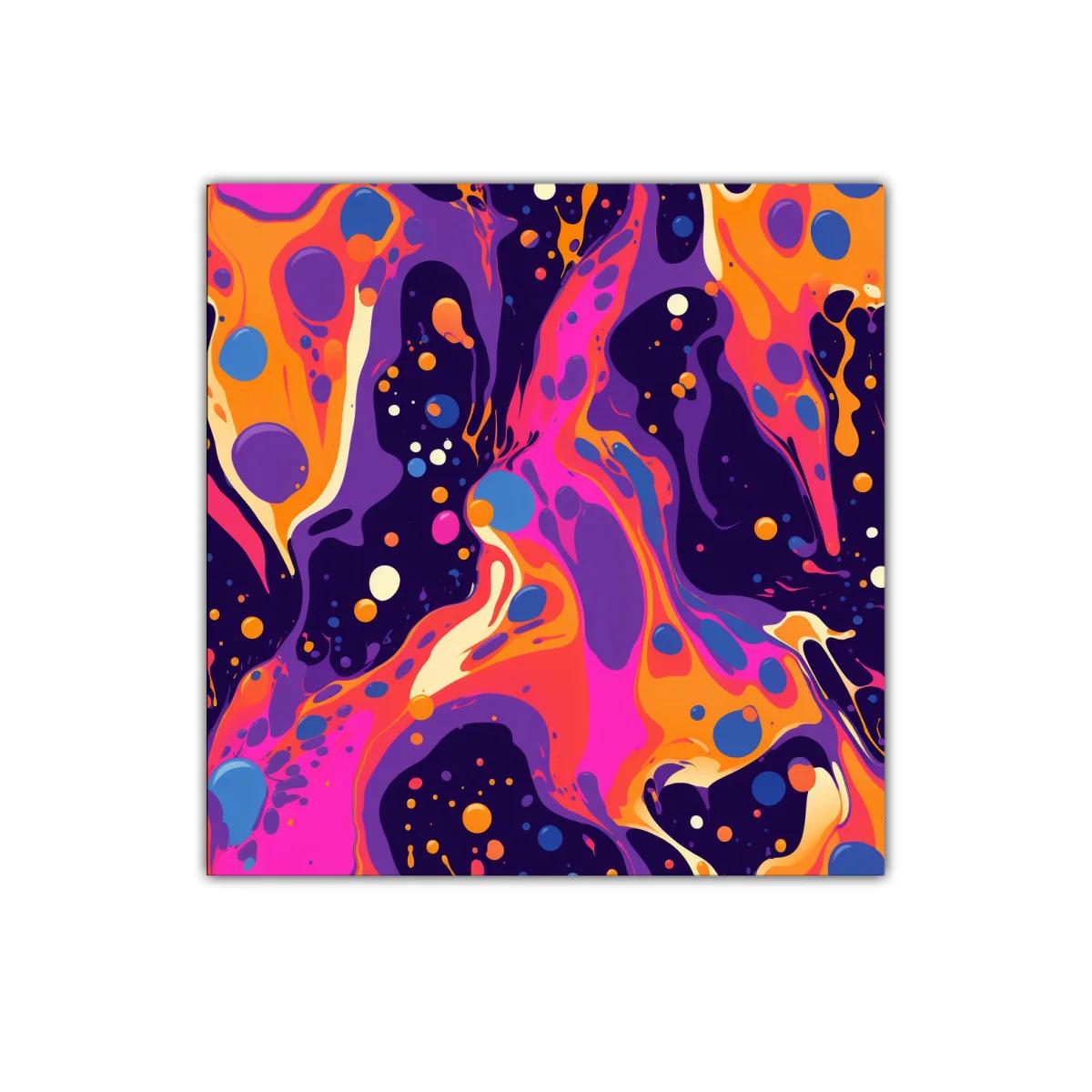Cuadro abstracto vibrante con contrastes intensos y dinámicos — miniatura 1