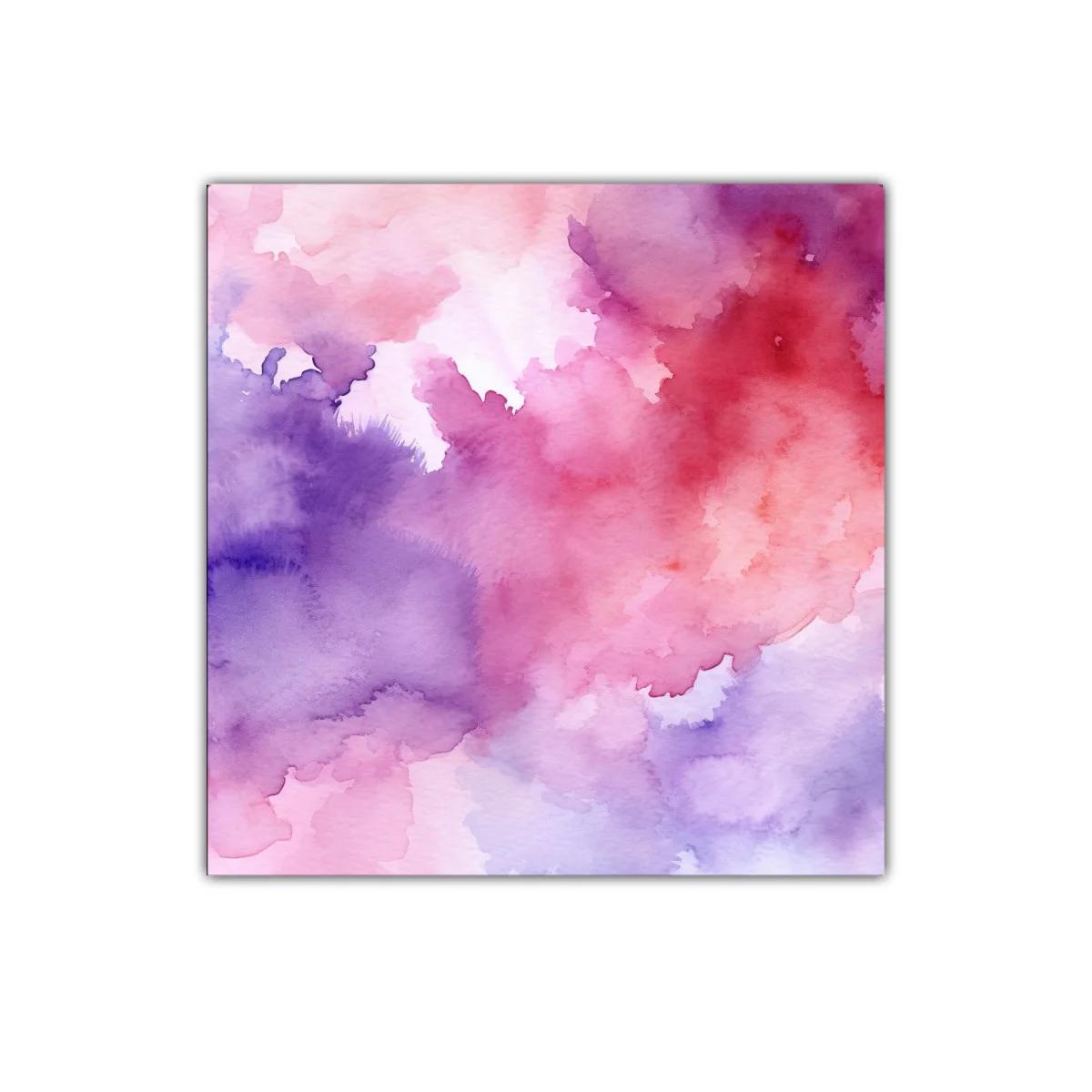 Cuadro abstracto con delicados tonos rosas y lilas — miniatura 1