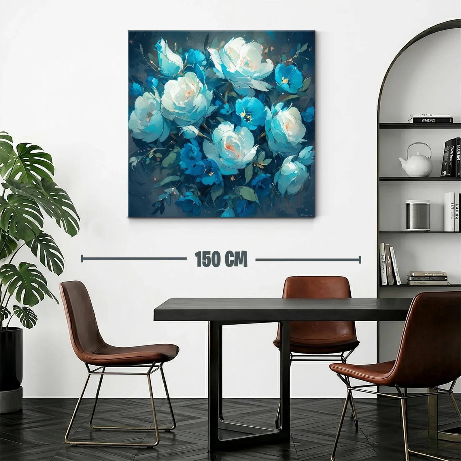 Naturaleza en calma con flores en tonos azul y blanco — miniatura 2