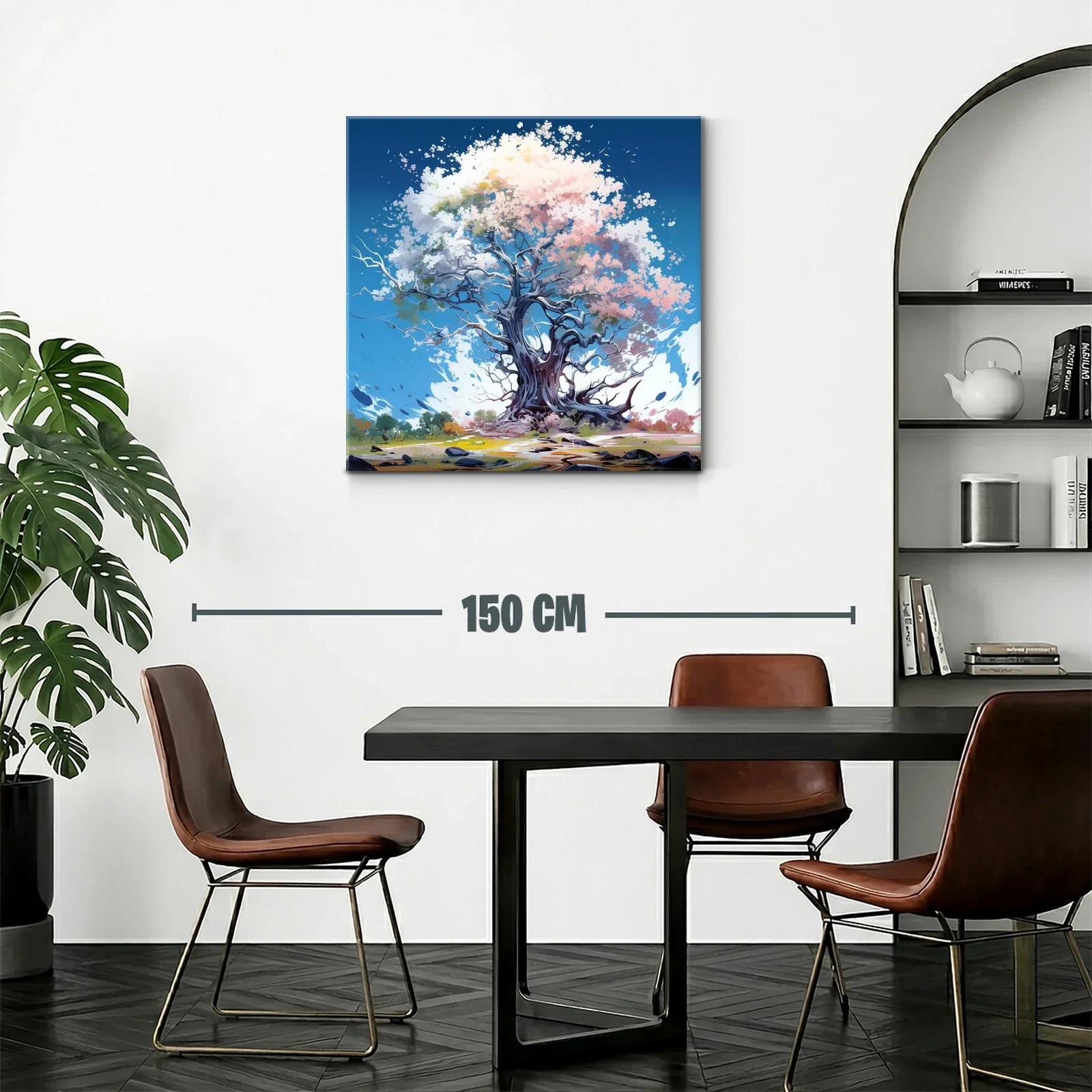 Árbol mágico en tonos suaves y cielo azul profundo — miniatura 2