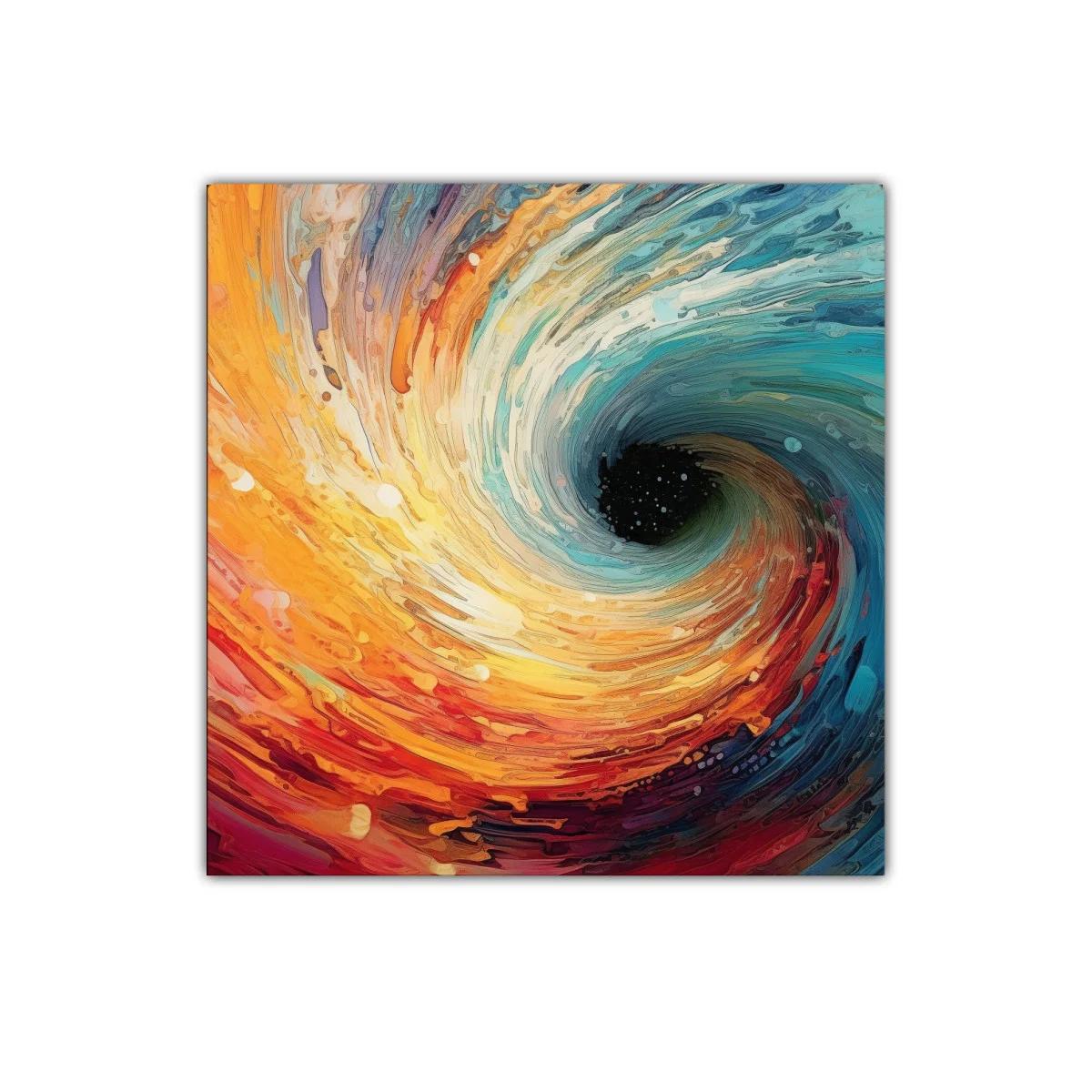 Cuadro abstracto remolino de colores vibrantes y dinámicos — miniatura 1