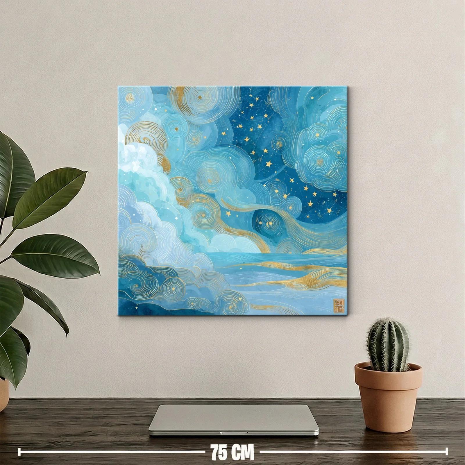 Encanto celestial en tonos azules con detalles dorados — miniatura 2