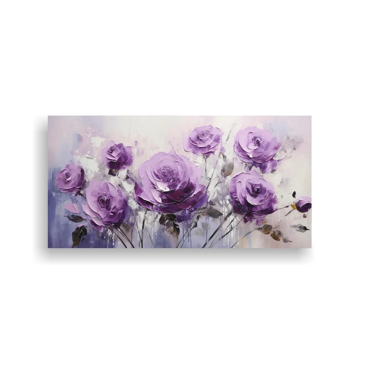 Cuadro rosas moradas en tono etéreo — imagen principal