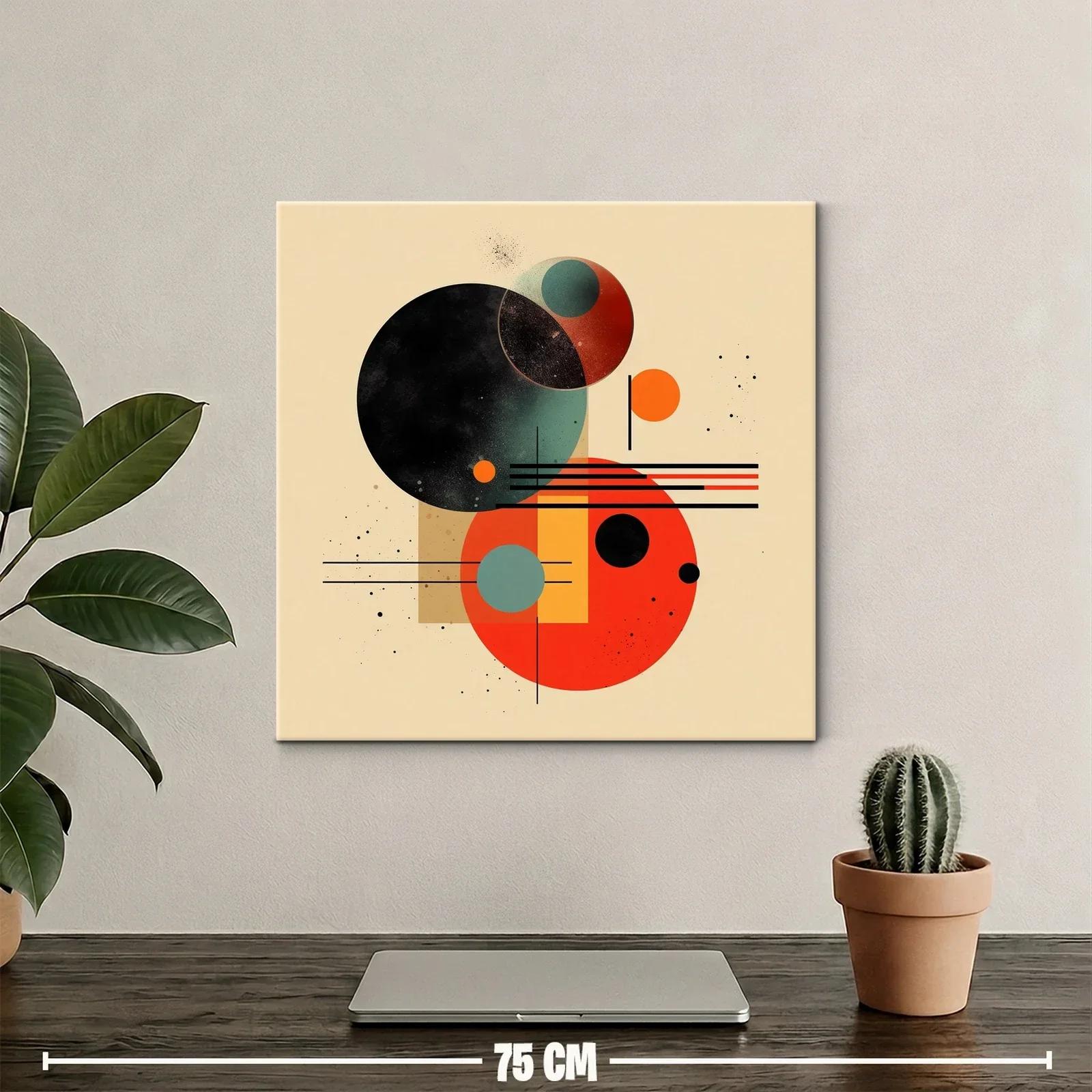 Composición geométrica en tonos cálidos y contrastes vivos — miniatura 2