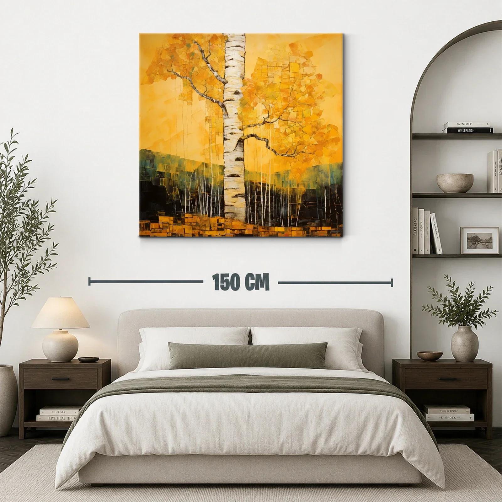 Árbol de otoño con tonos cálidos y texturas expresivas — miniatura 3