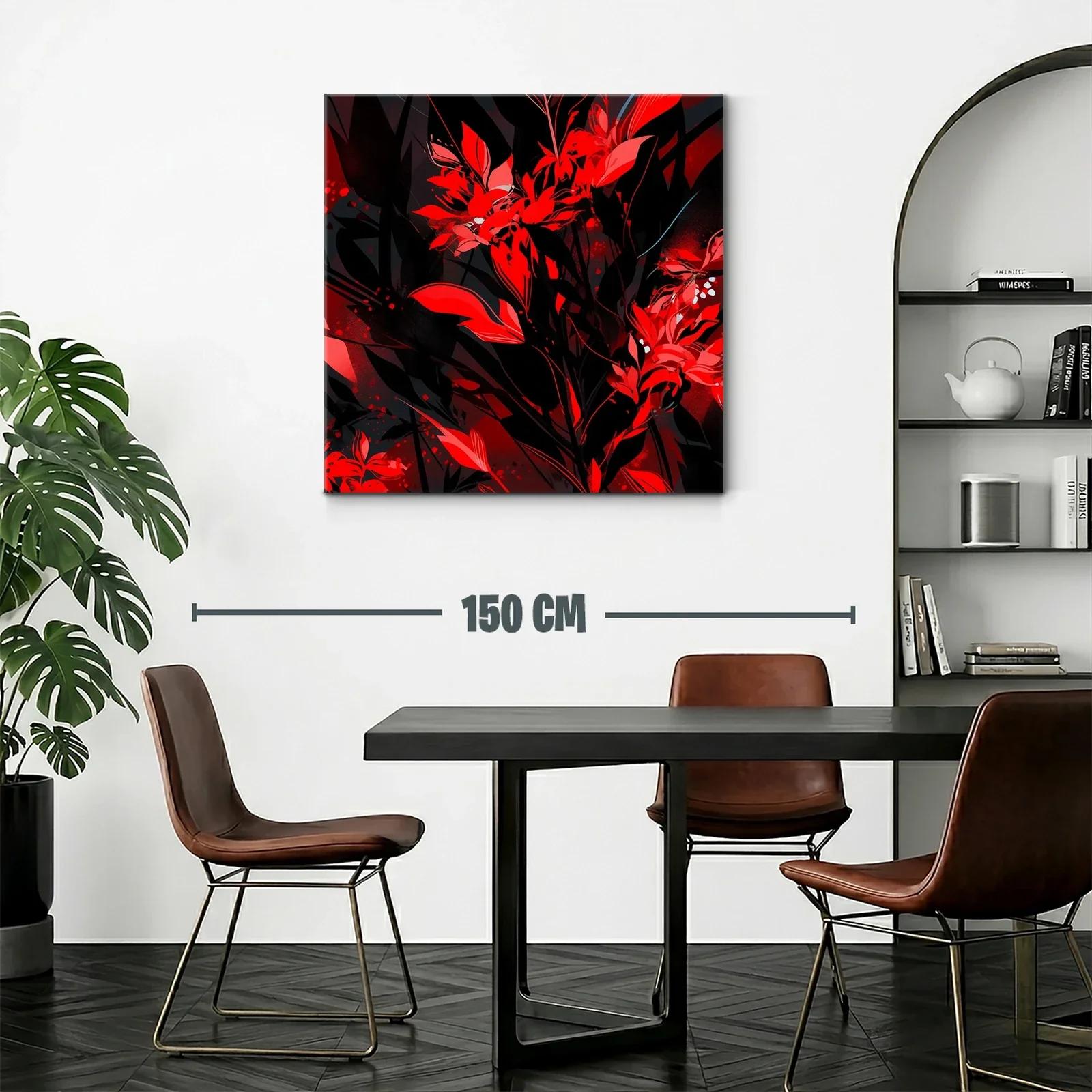 Explosión de Flores Rojas en Contraste Oscuro — miniatura 2