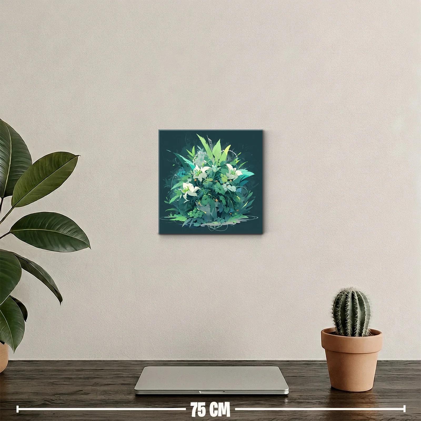 Composición floral en tonos verdes y blancos — miniatura 2
