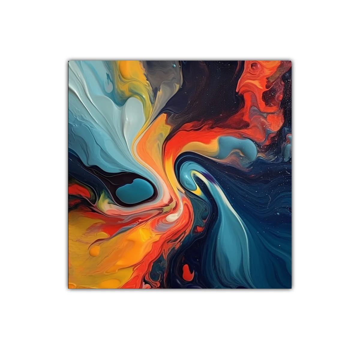 Cuadro abstracto con remolino de colores vibrantes y dinámicos — imagen principal
