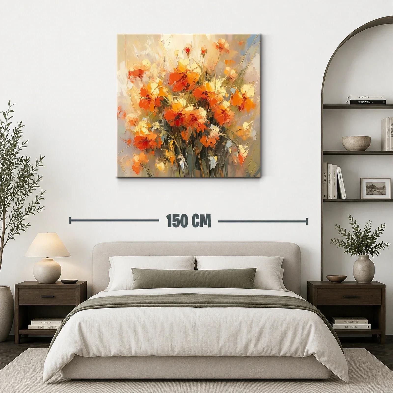 Ramo vibrante de flores otoñales en tonos cálidos — miniatura 3