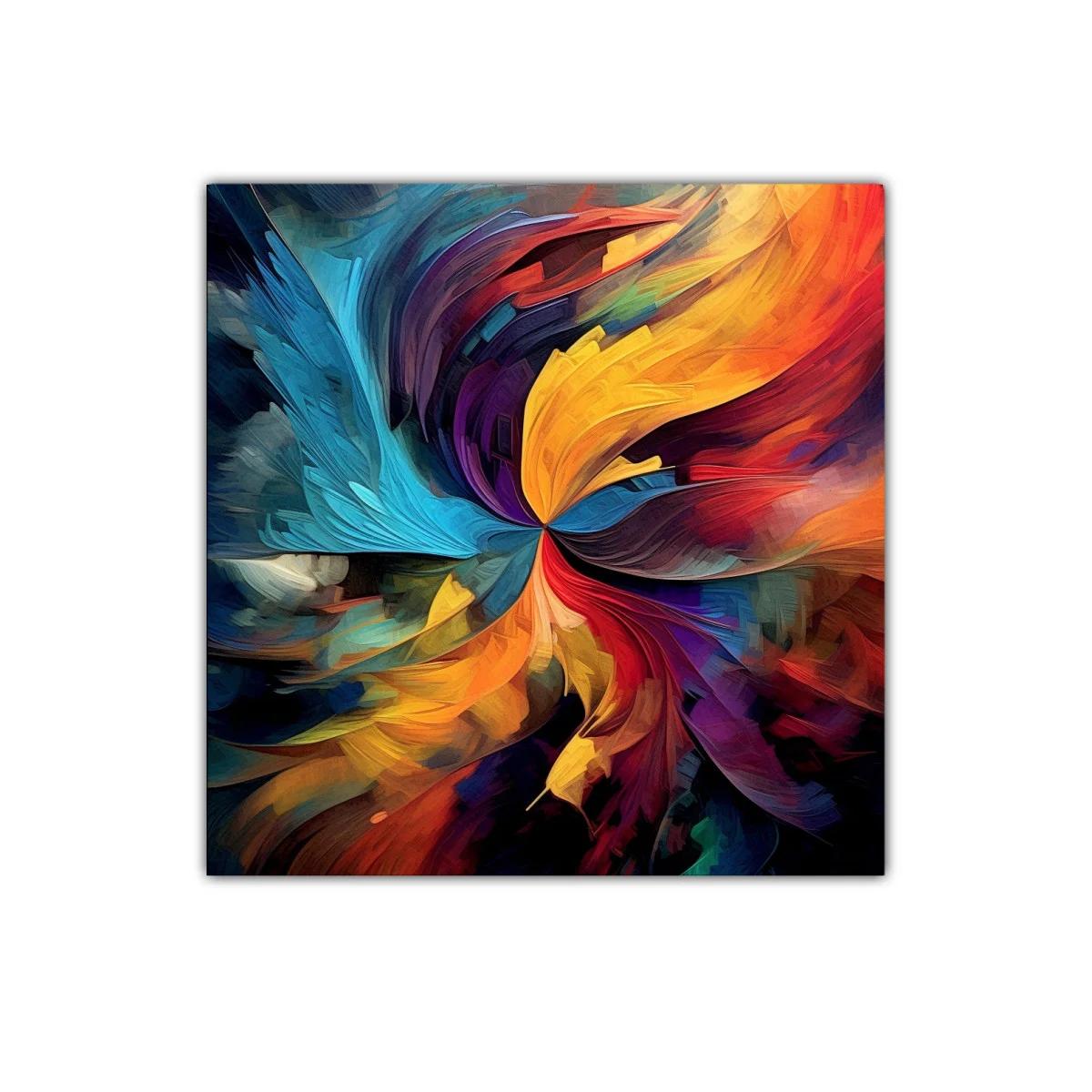 Cuadro decorativo abstracto con vibrante explosión de color — miniatura 1