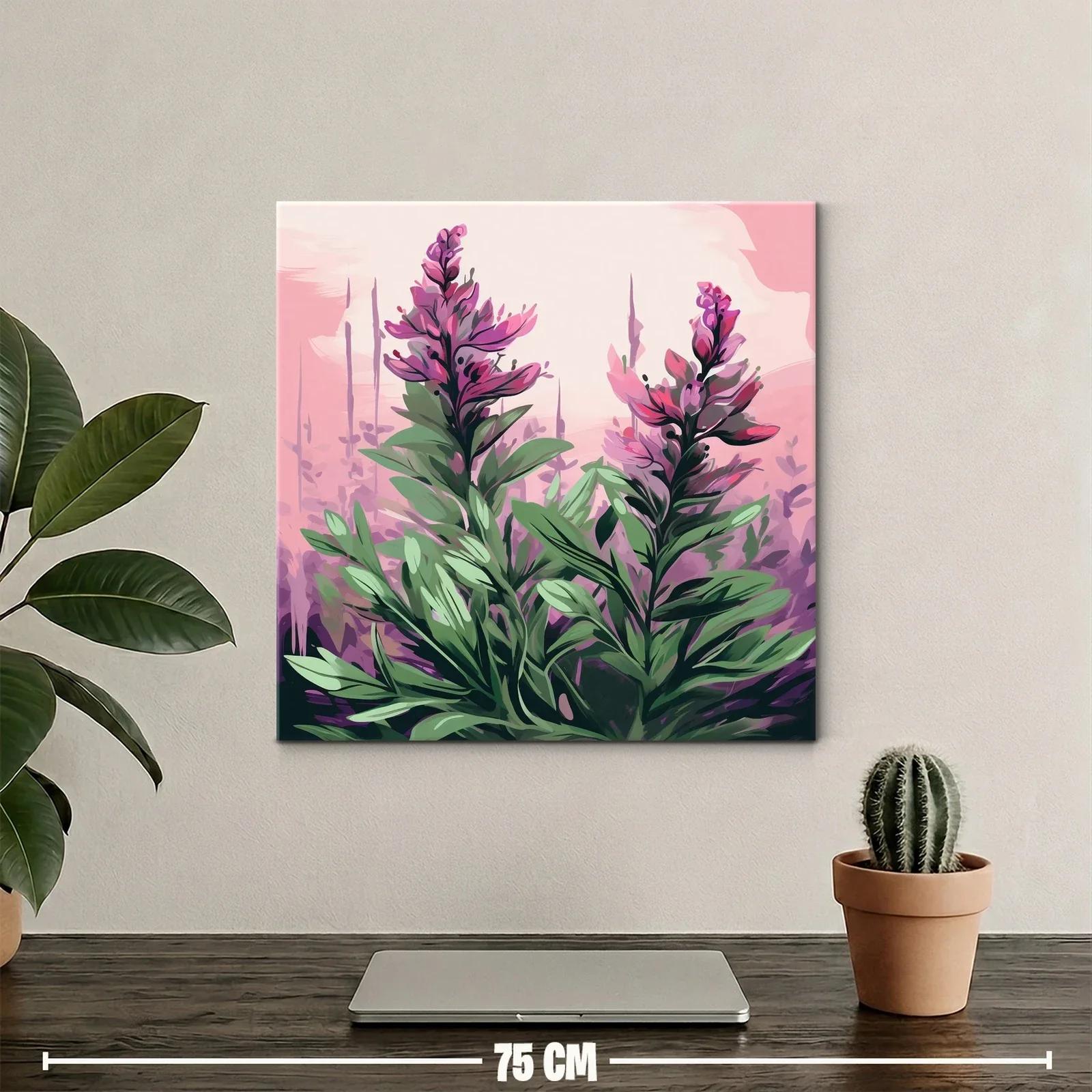 Elegancia floral en tonos rosas y verdes vibrantes — miniatura 2