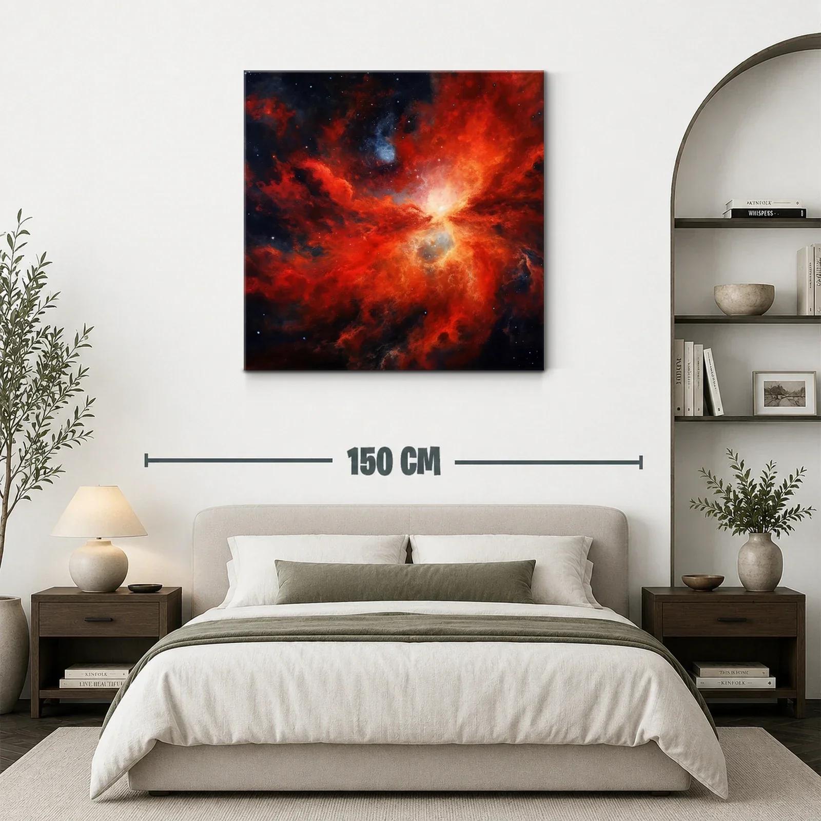 Explosión cósmica en vibrantes tonos rojos y naranjas — miniatura 3
