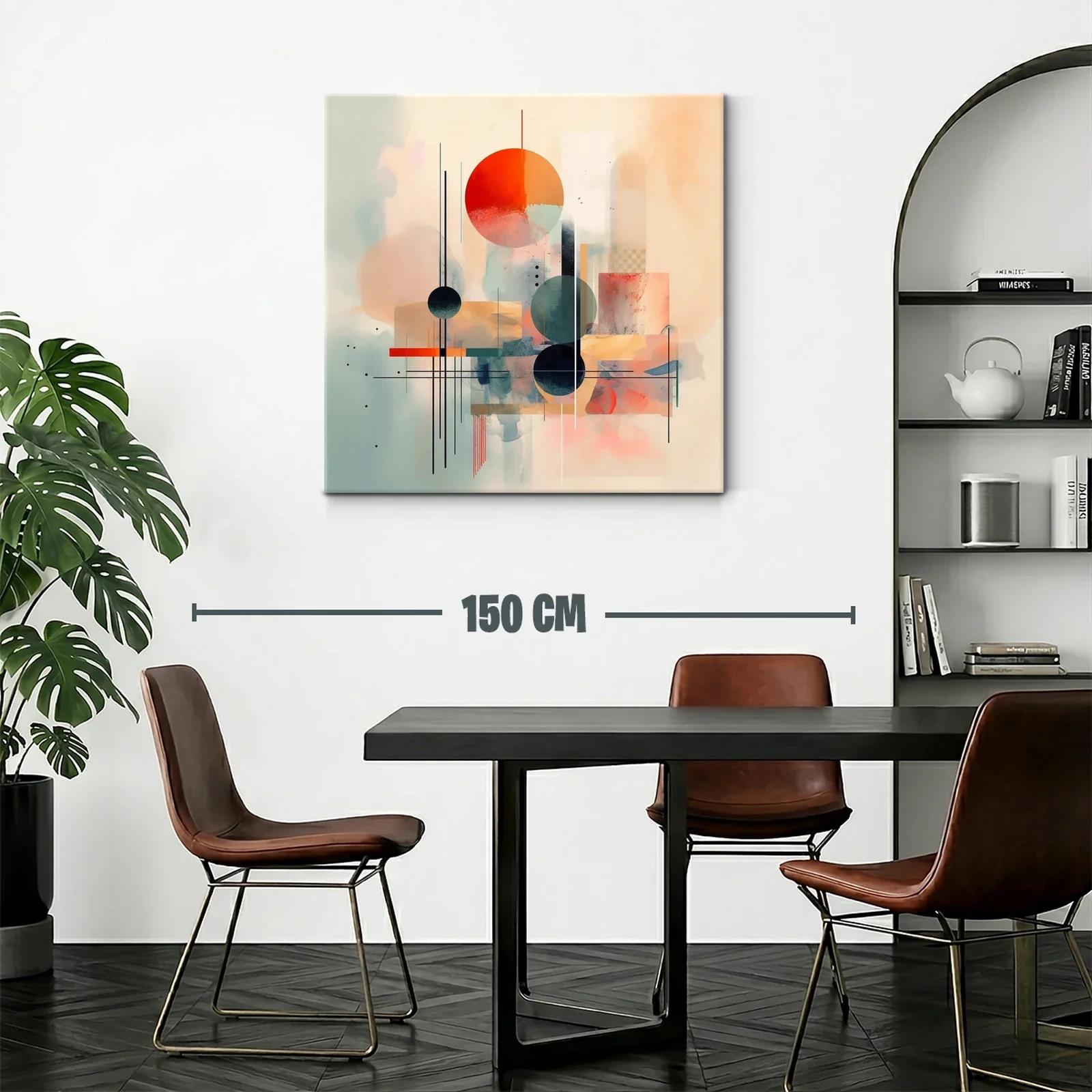 Composición abstracta con formas geométricas y tonos cálidos — miniatura 2