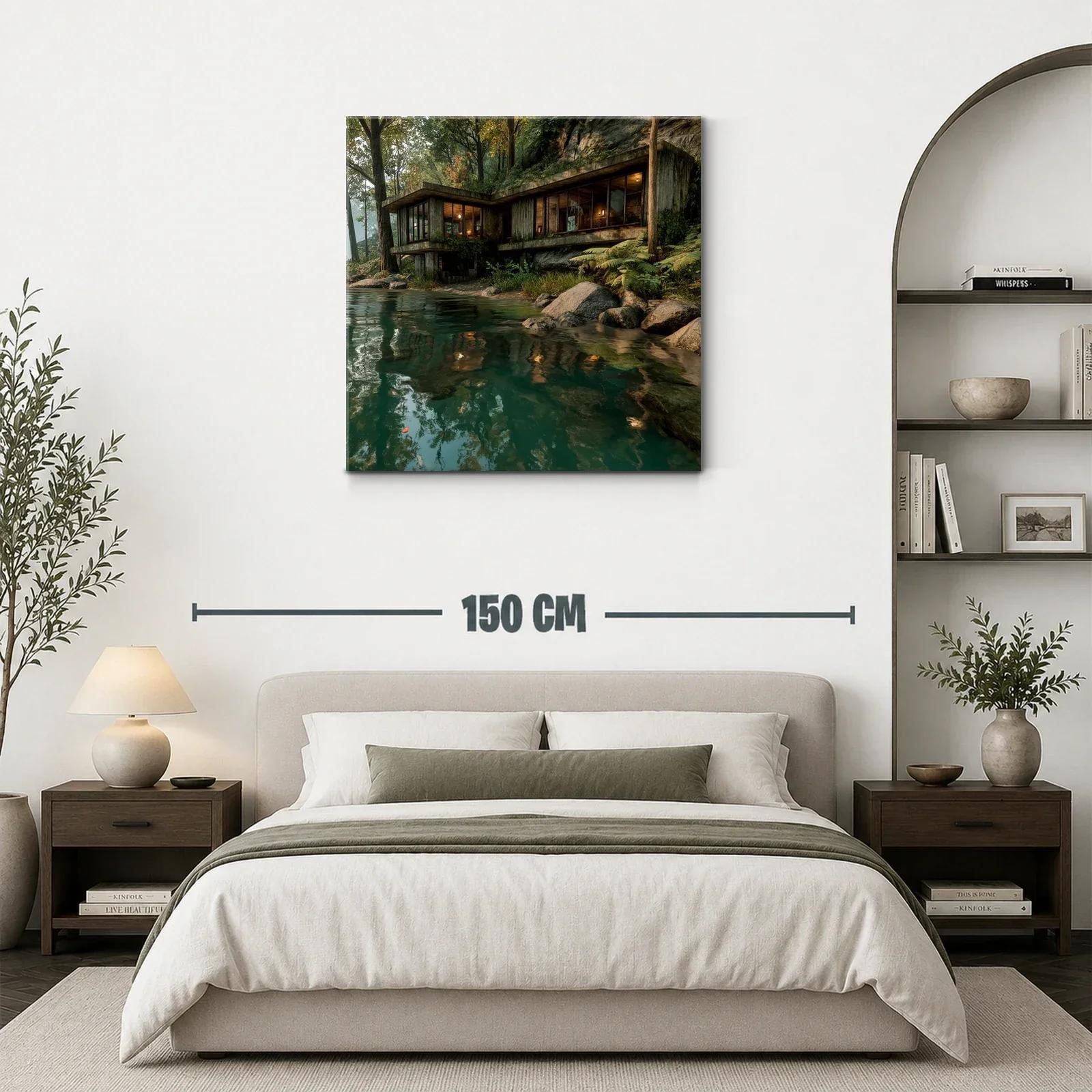 Refugio junto al lago entre la naturaleza exuberante — miniatura 3