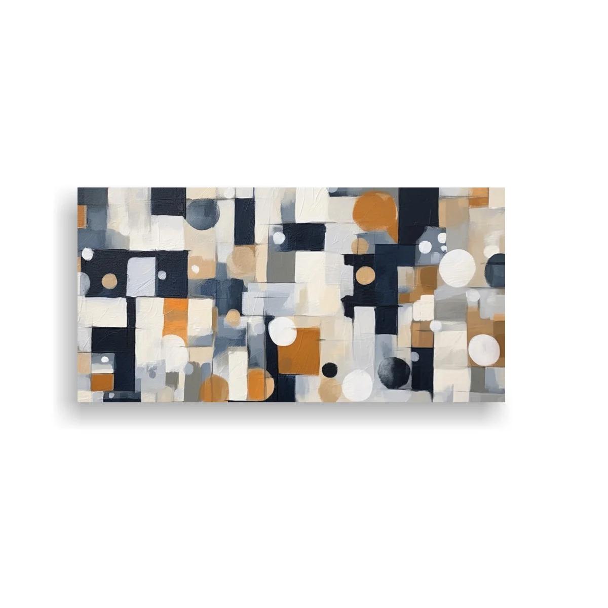 Cuadro composición geométrica abstracta con mosaico irregular — imagen principal