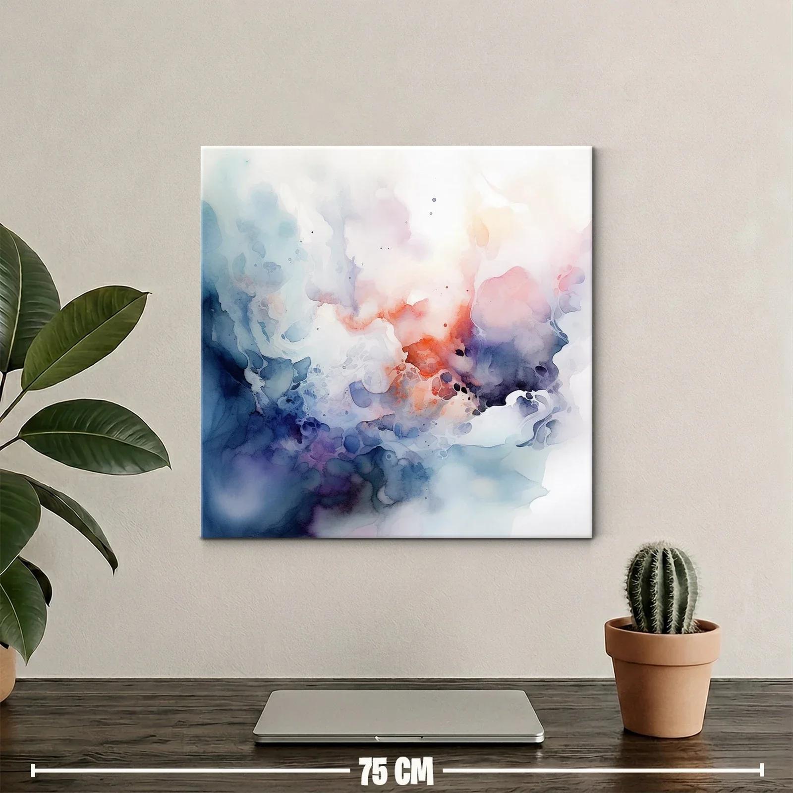 Cuadro abstracto con tonos suaves y vibrantes — miniatura 2