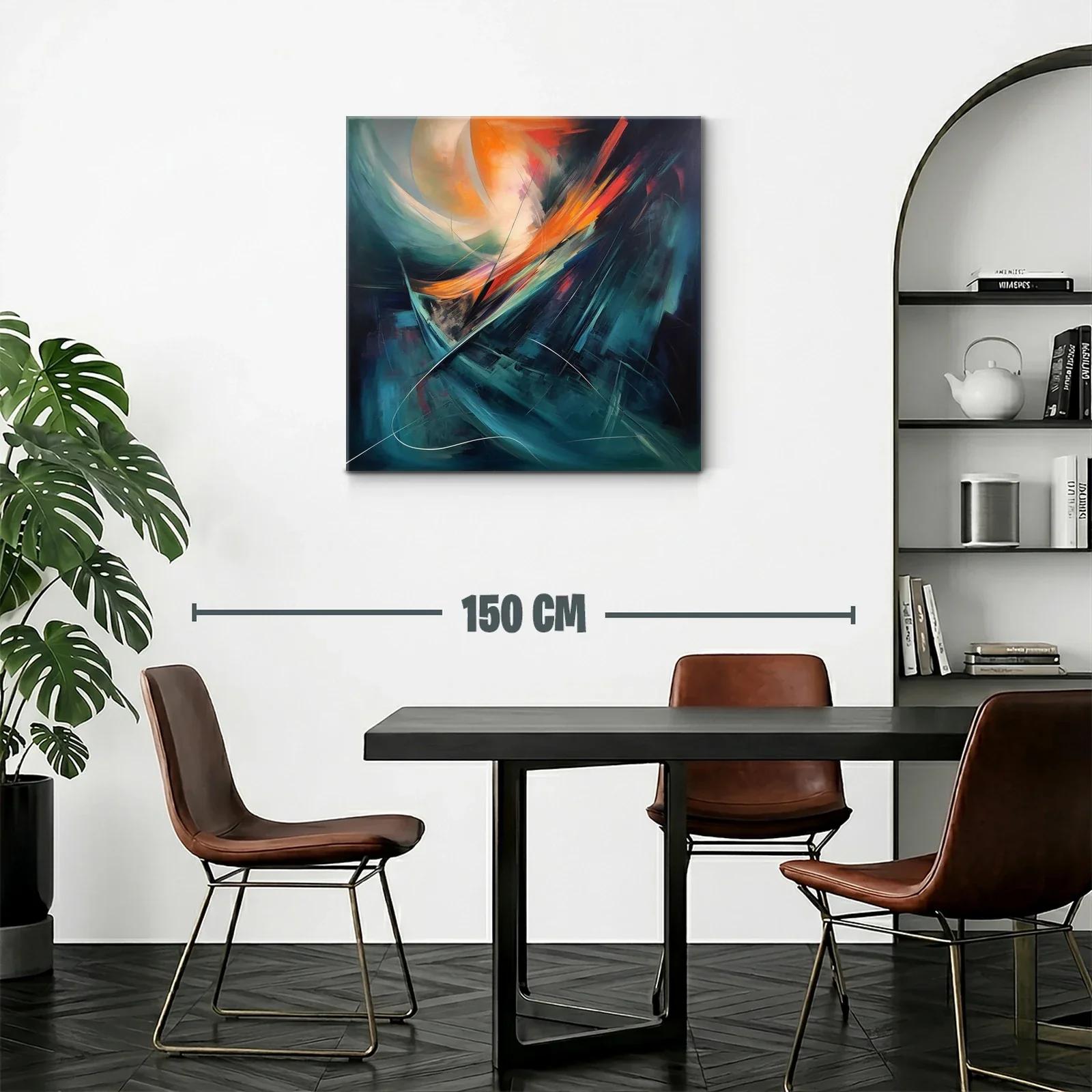 Composición abstracta con tonos vibrantes y profundidad dinámica — miniatura 2