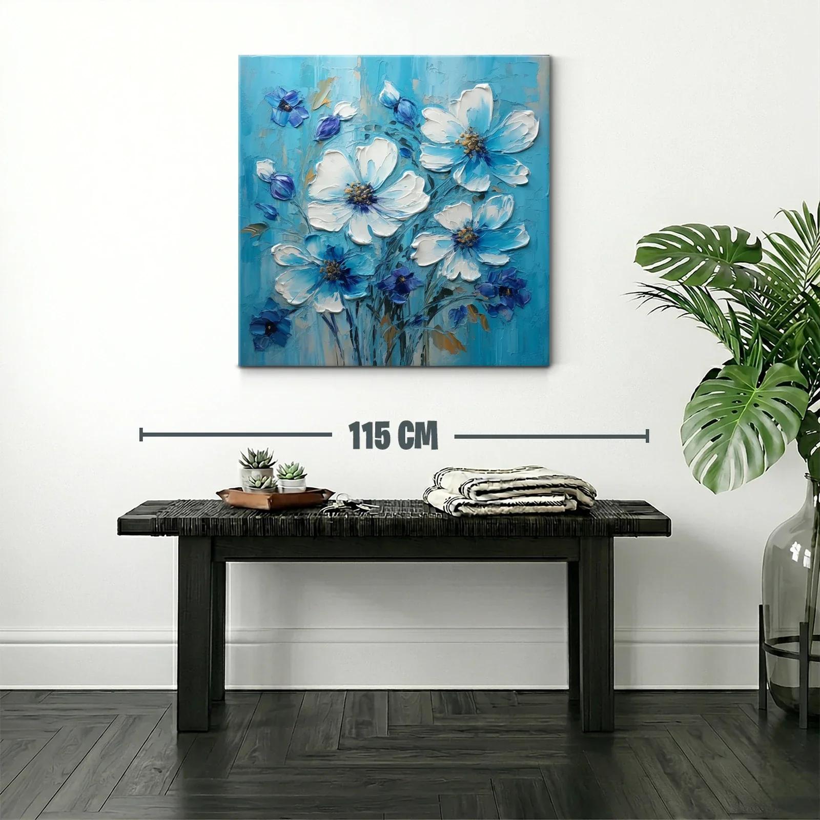 Maravilloso cuadro floral en tonos azules y blancos — miniatura 2