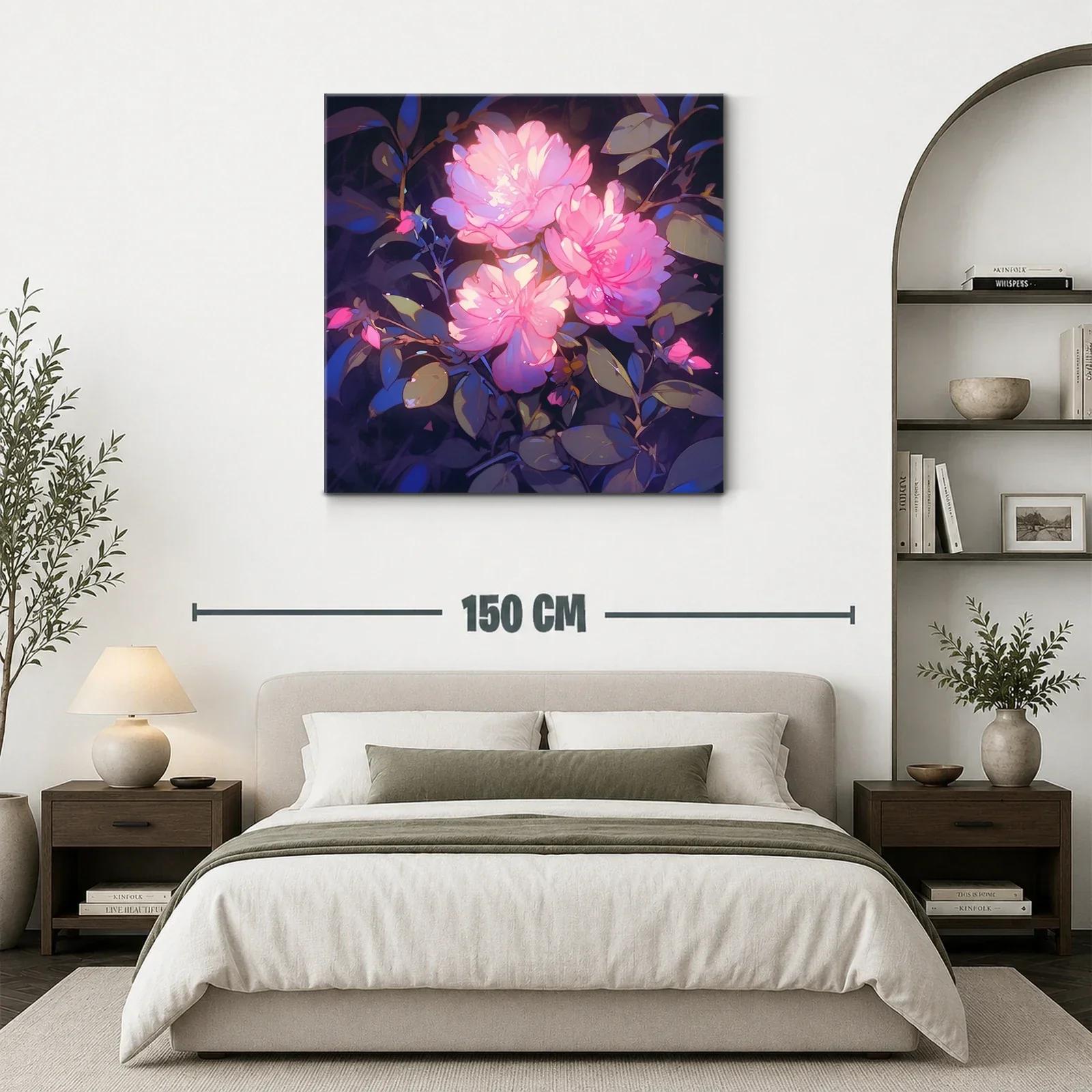 Ramo de flores rosas con contraste vibrante — miniatura 3