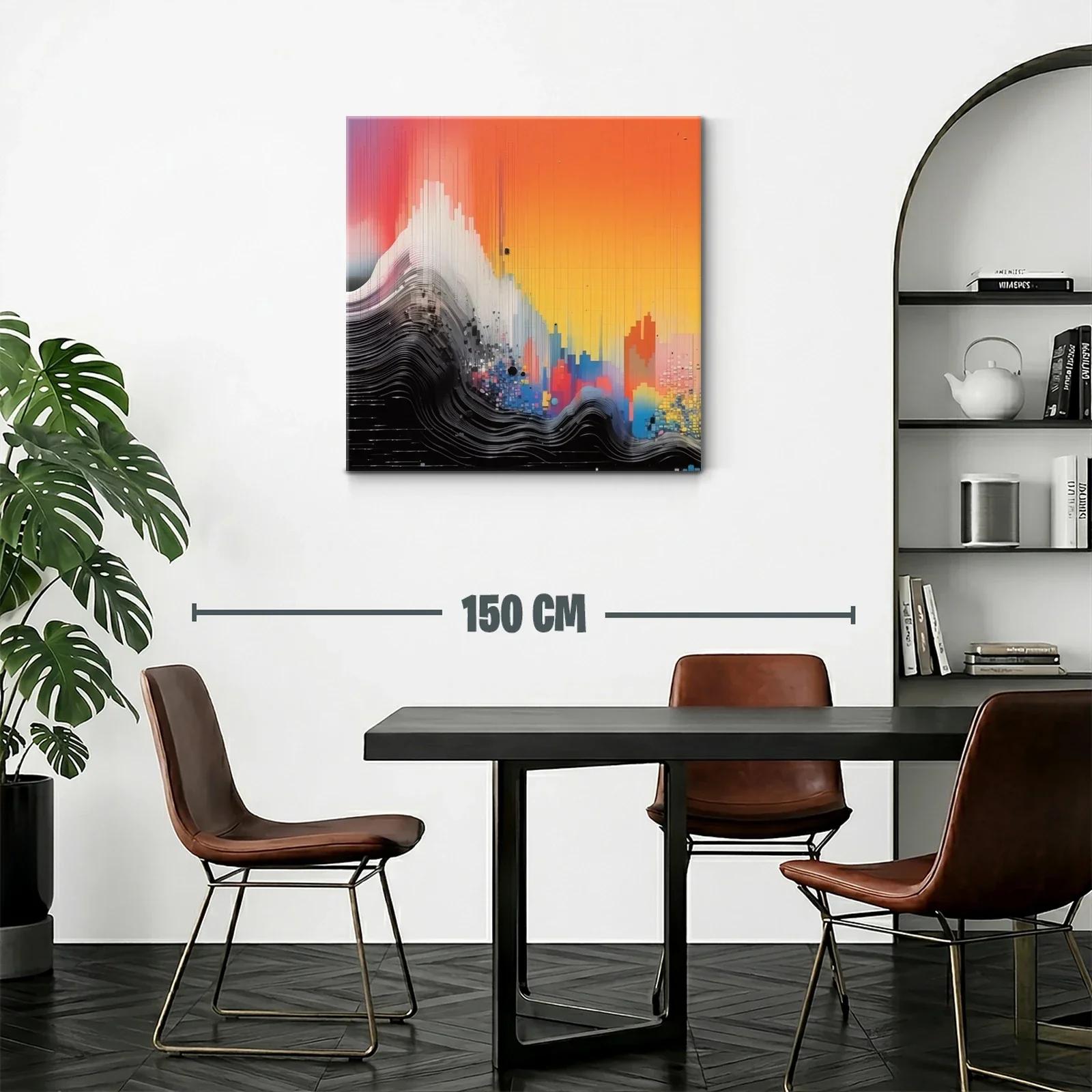 Composición abstracta con vibrantes tonos cálidos y detalles dinámicos — miniatura 2