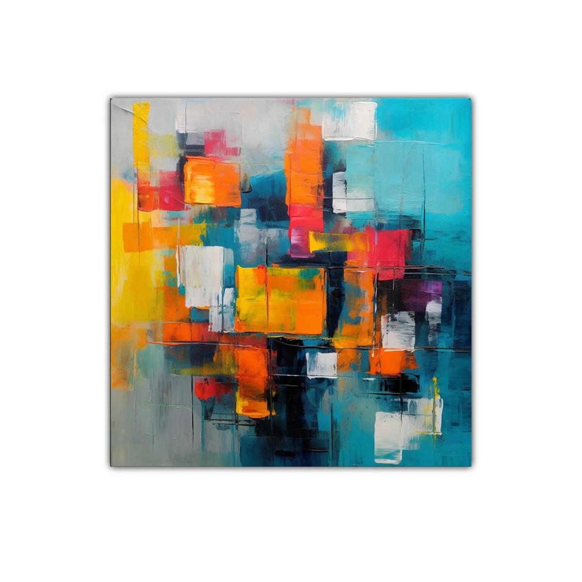 Composición abstracta con tonos vibrantes y contrastes intensos — miniatura 1