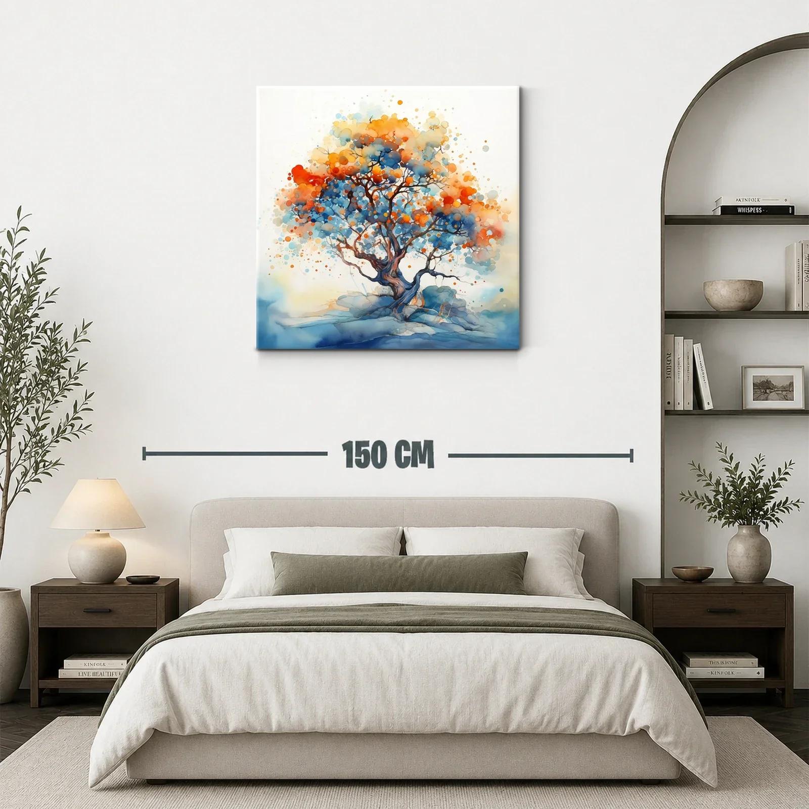 Árbol vibrante con tonos cálidos y fríos en armonía visual — miniatura 3