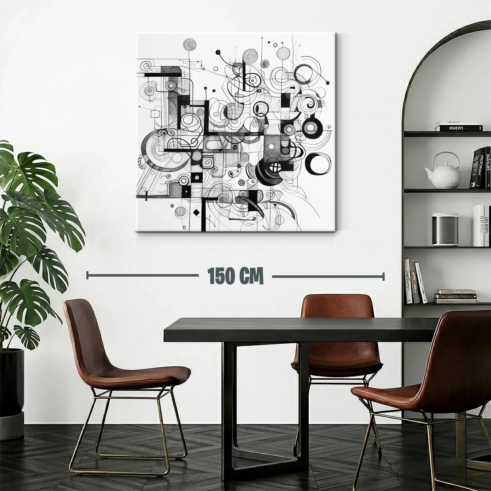Composición abstracta en líneas y formas geométricas — miniatura 2