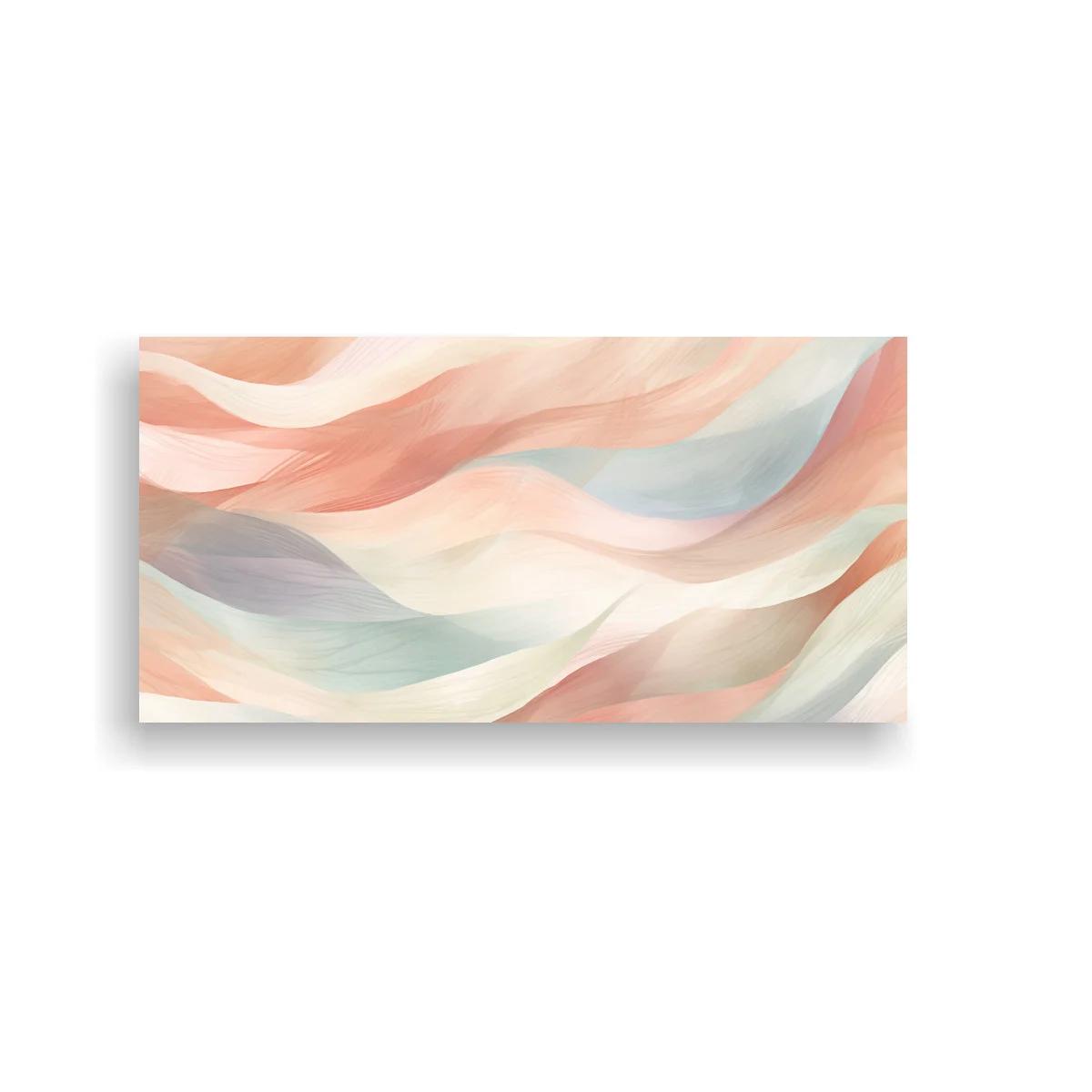 Cuadro ondas abstractas en capas pastel — imagen principal