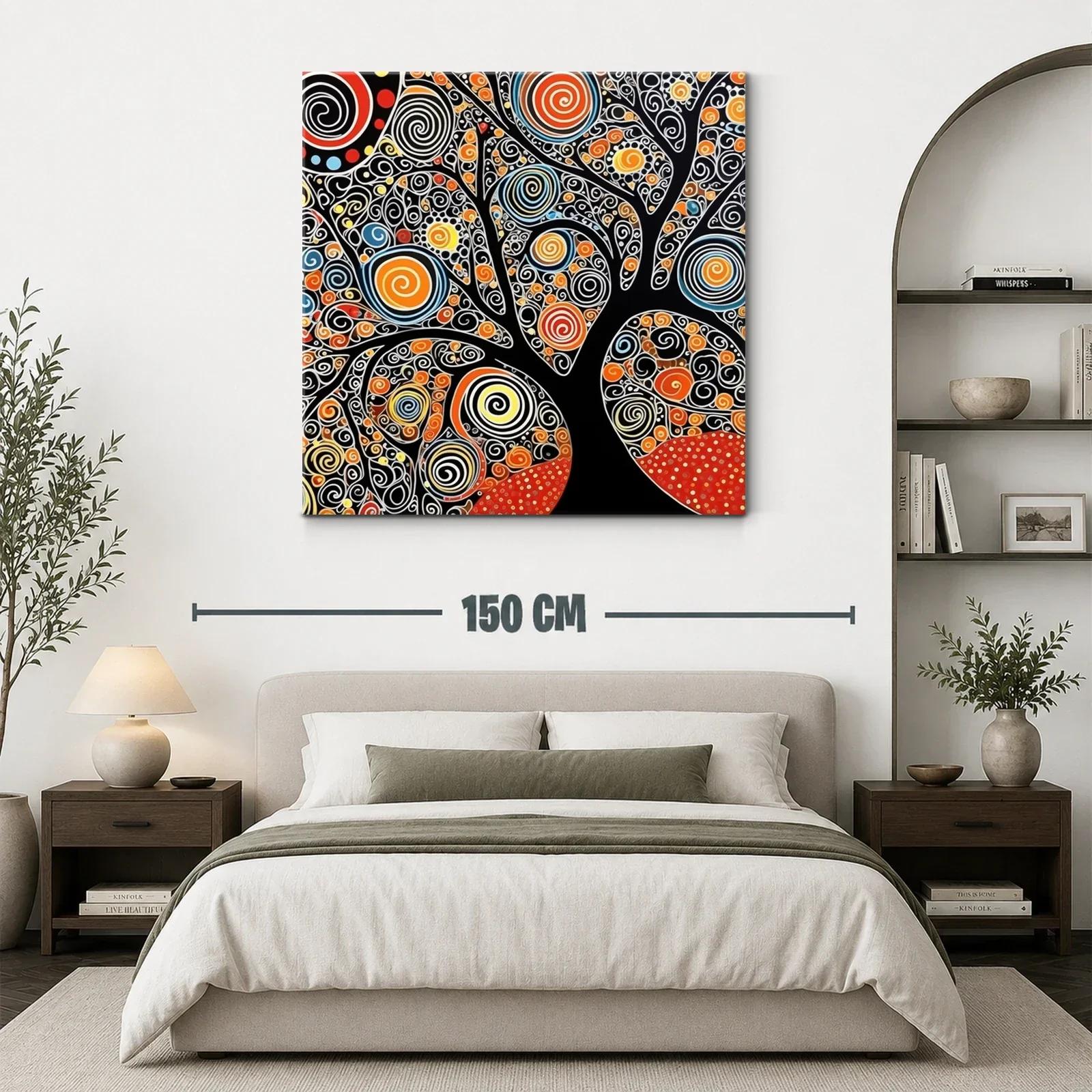 Árbol de espirales con vibrantes tonos otoñales — miniatura 3