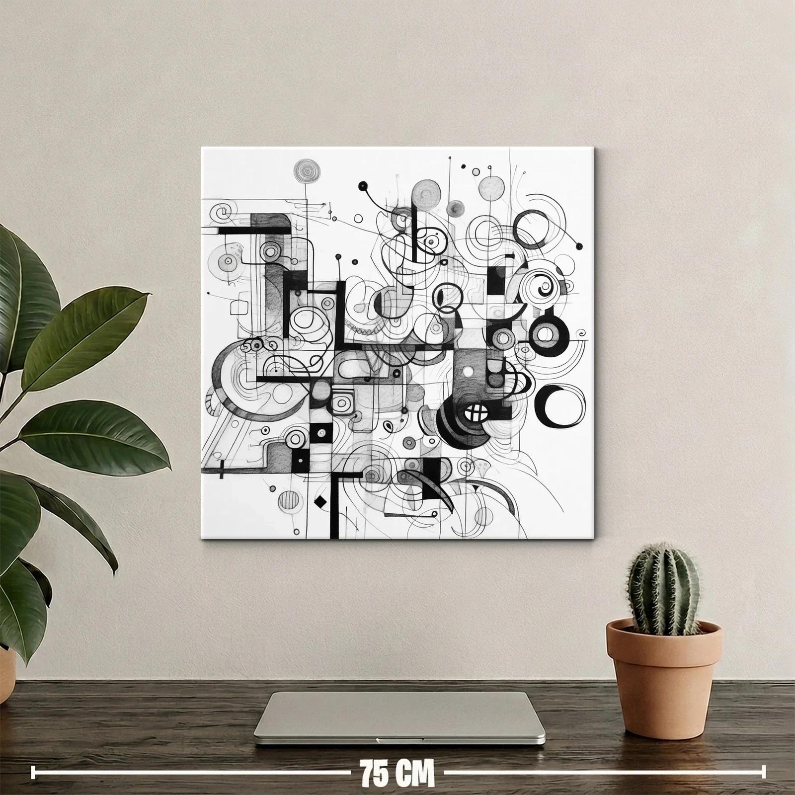 Composición abstracta en líneas y formas geométricas — miniatura 2